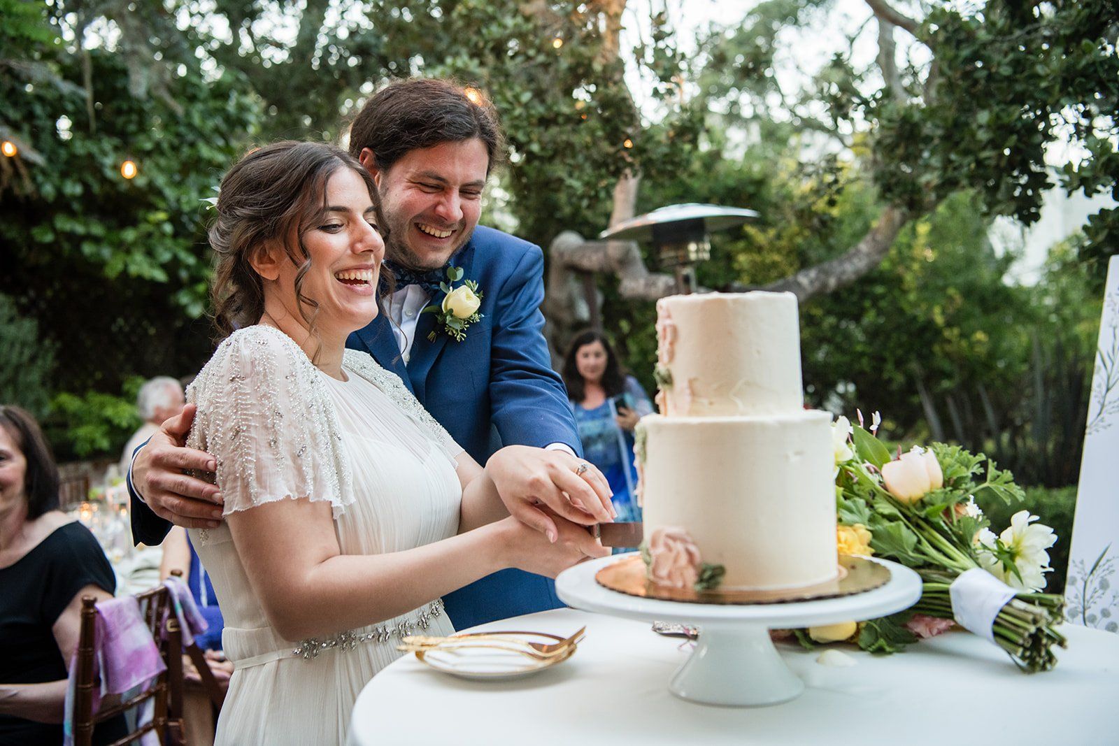 historic inn micro wedding at the old monterey inn, Family Portraits in the Gardens of a Historic Inn
