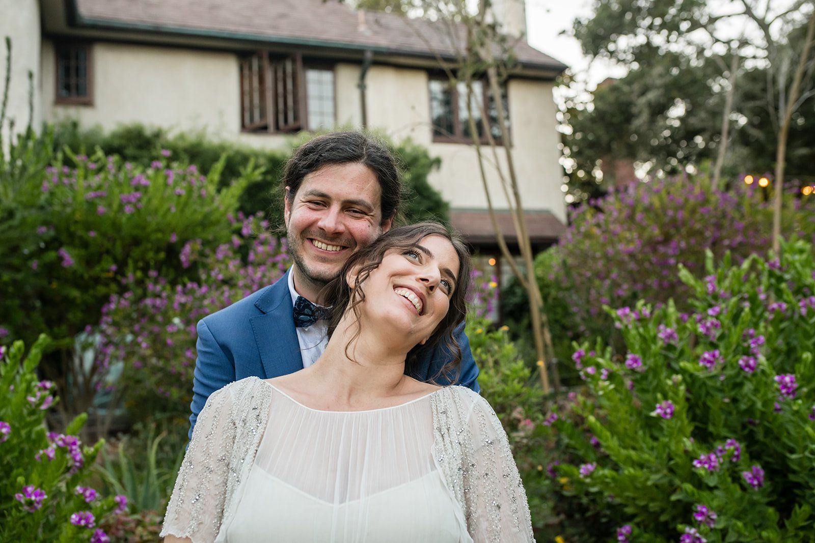 historic inn micro wedding at the old monterey inn, Family Portraits in the Gardens of a Historic Inn