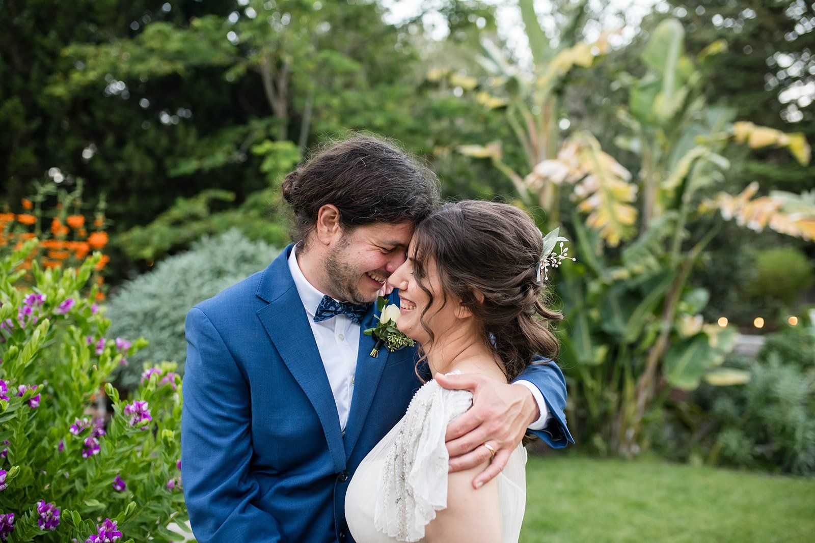 historic inn micro wedding at the old monterey inn, Family Portraits in the Gardens of a Historic Inn