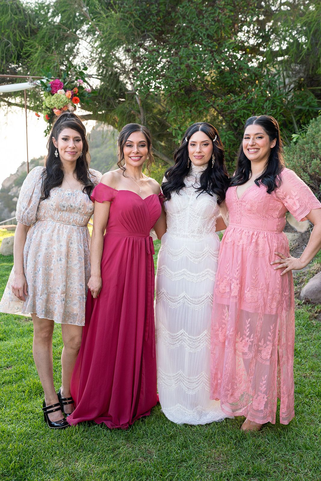 private estate micro wedding in Malibu, Family Portraits at the Malibu Private Estate