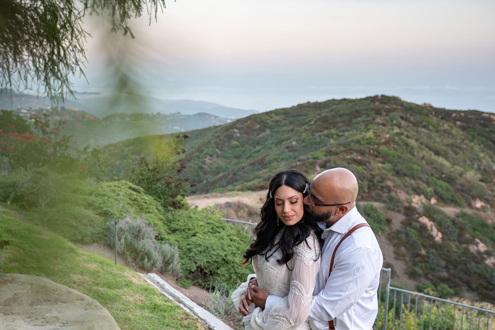 private estate micro wedding in Malibu, Family Portraits at the Malibu Private Estate