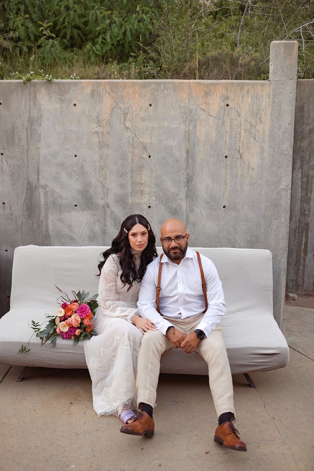 private estate micro wedding in Malibu, Family Portraits at the Malibu Private Estate