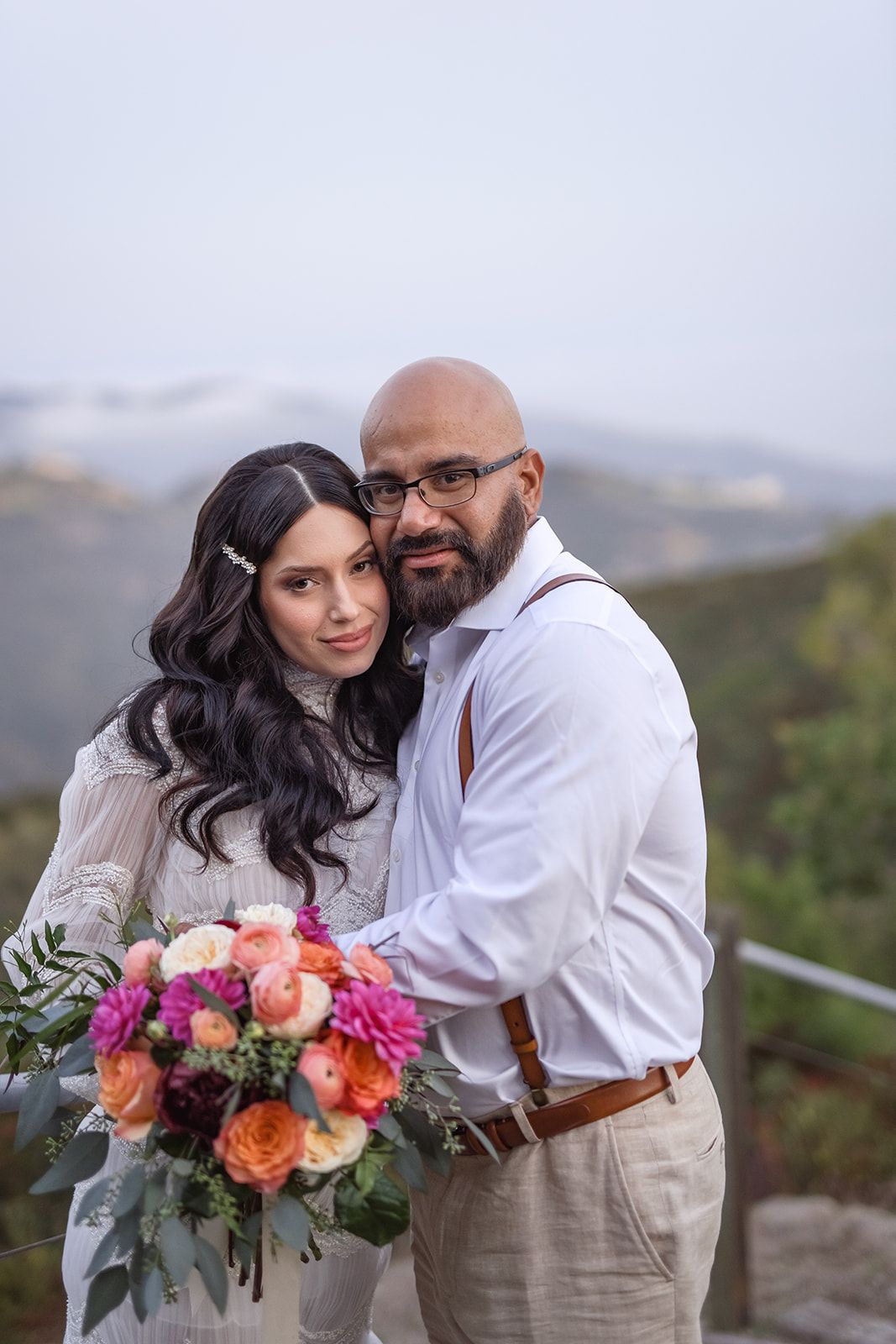 private estate micro wedding in Malibu, Family Portraits at the Malibu Private Estate