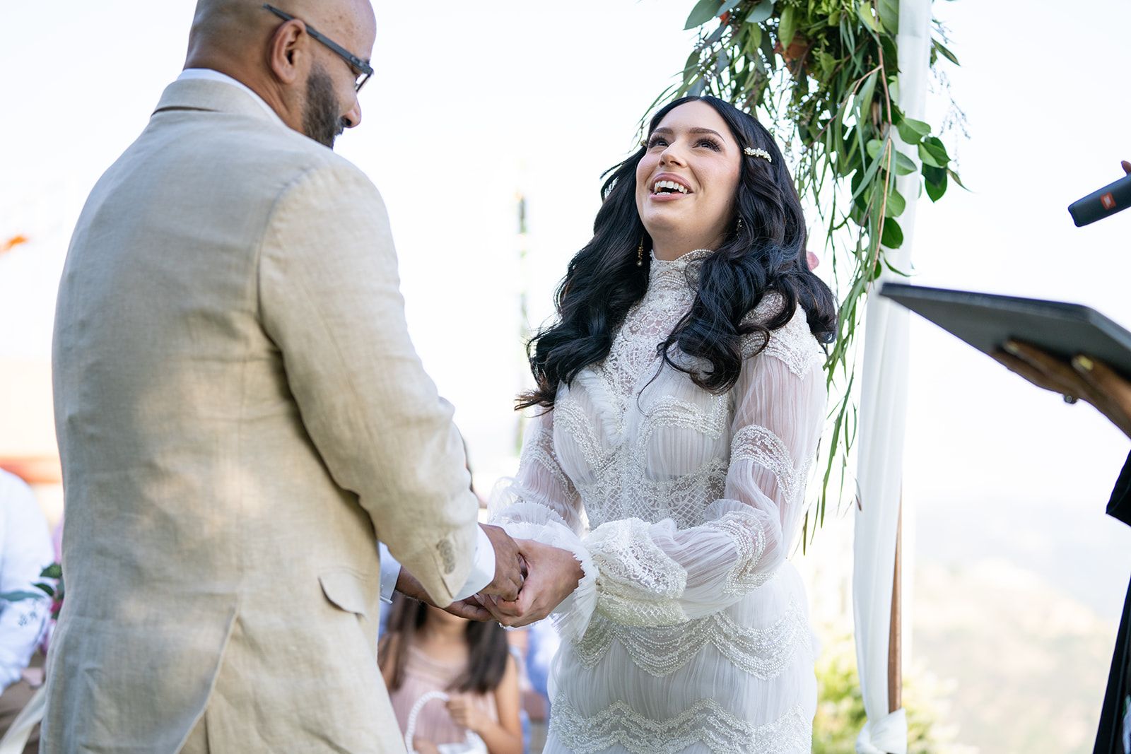 private estate micro wedding, malibu, A Private Estate Ceremony Under the Copper Arch