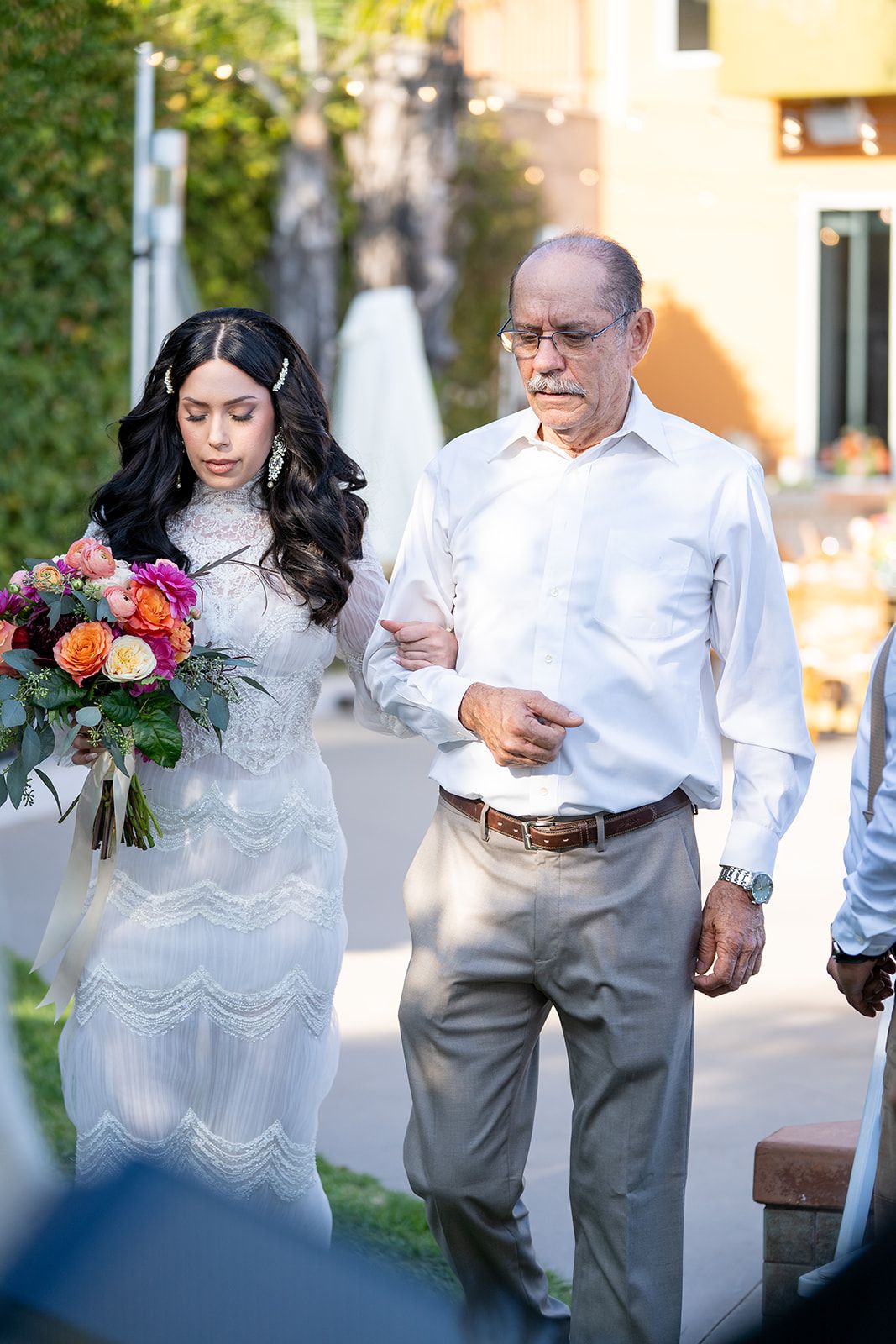 private estate micro wedding, malibu, A Private Estate Ceremony Under the Copper Arch