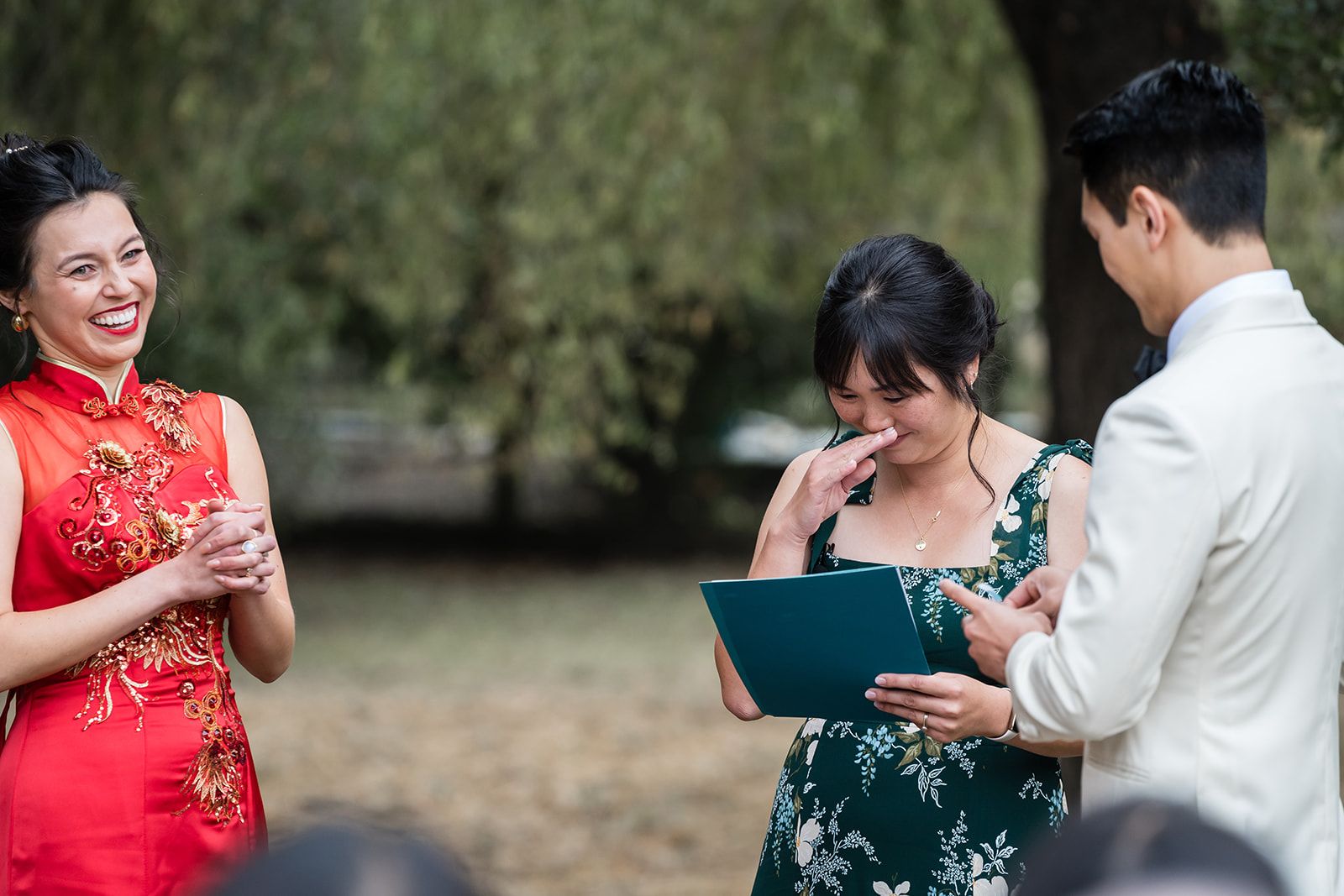 private ranch wedding in nicasio (70 guests), An Orchard Ceremony on the Private Ranch