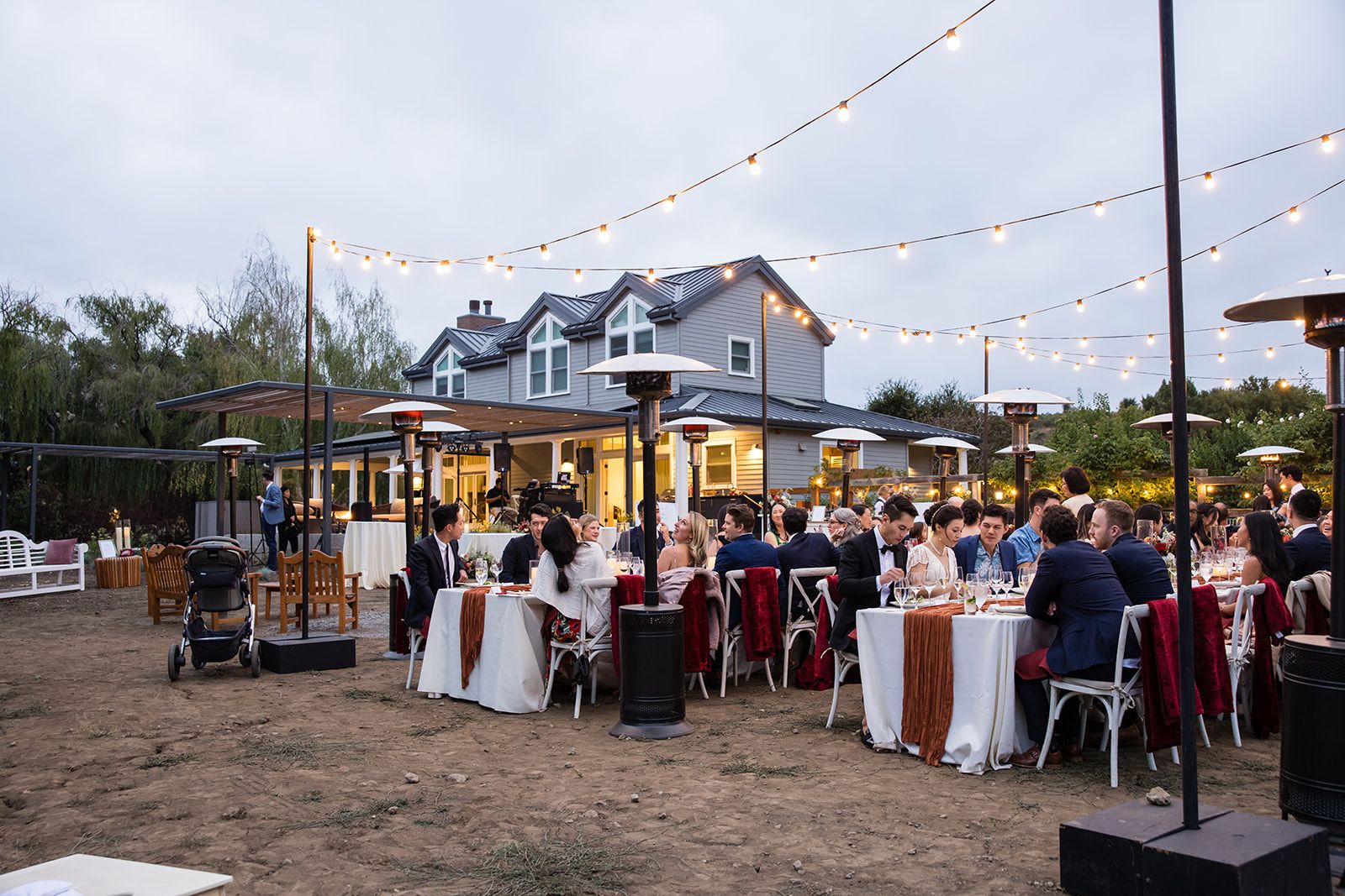 private ranch wedding in nicasio, Dinner and Dancing on the Ranch Veranda