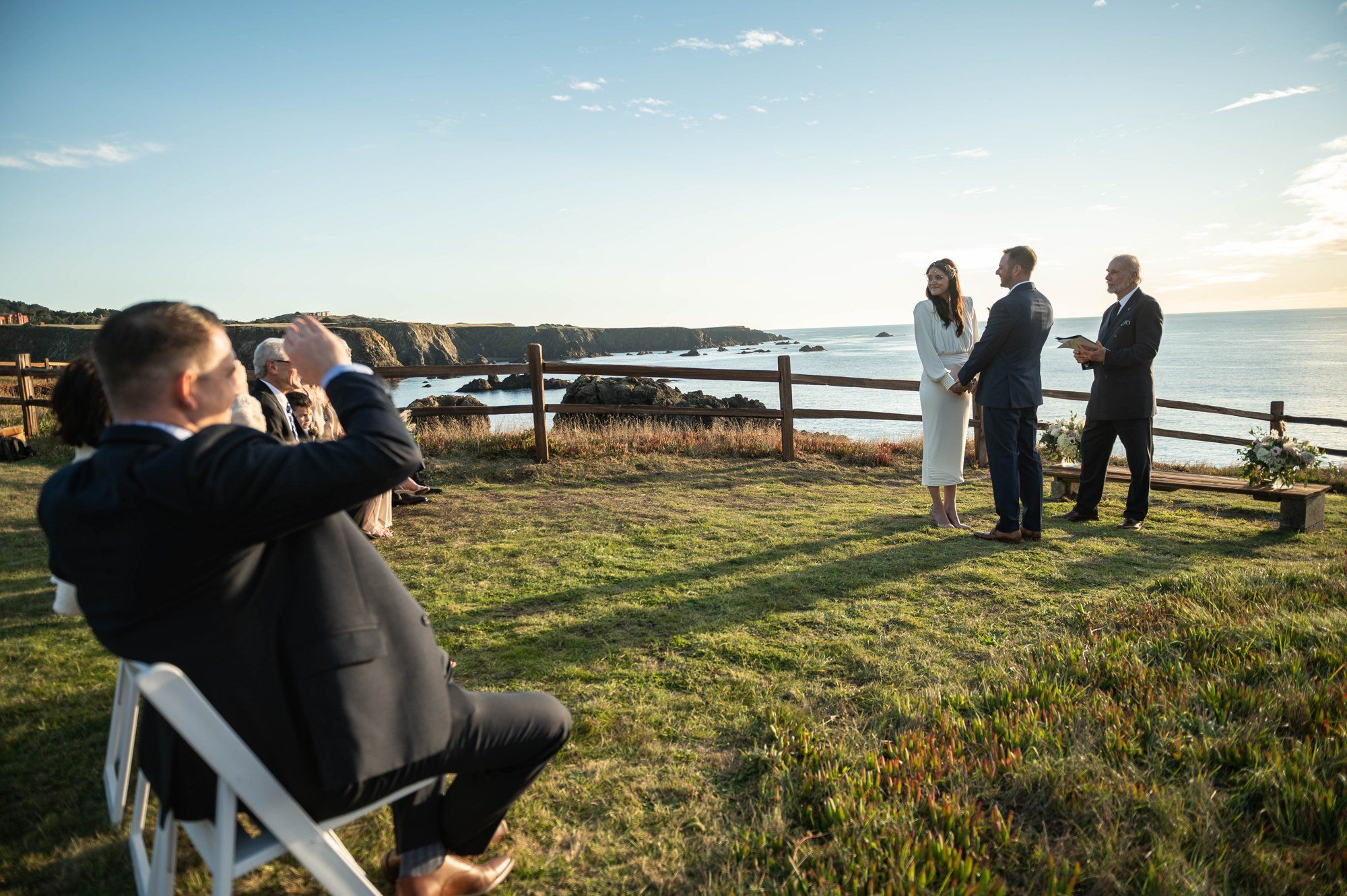 oceanfront resort micro wedding at heritage house, A Cliffside Resort Ceremony Above the Pacific