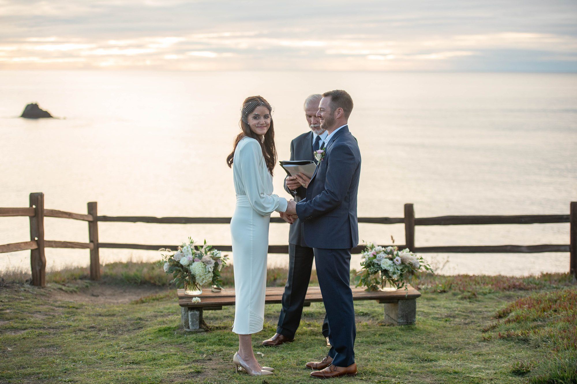 oceanfront resort micro wedding at heritage house, A Cliffside Resort Ceremony Above the Pacific