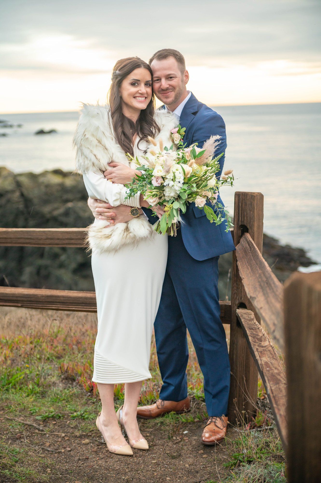 oceanfront resort micro wedding at heritage house, Portraits Along the Heritage House Bluffs
