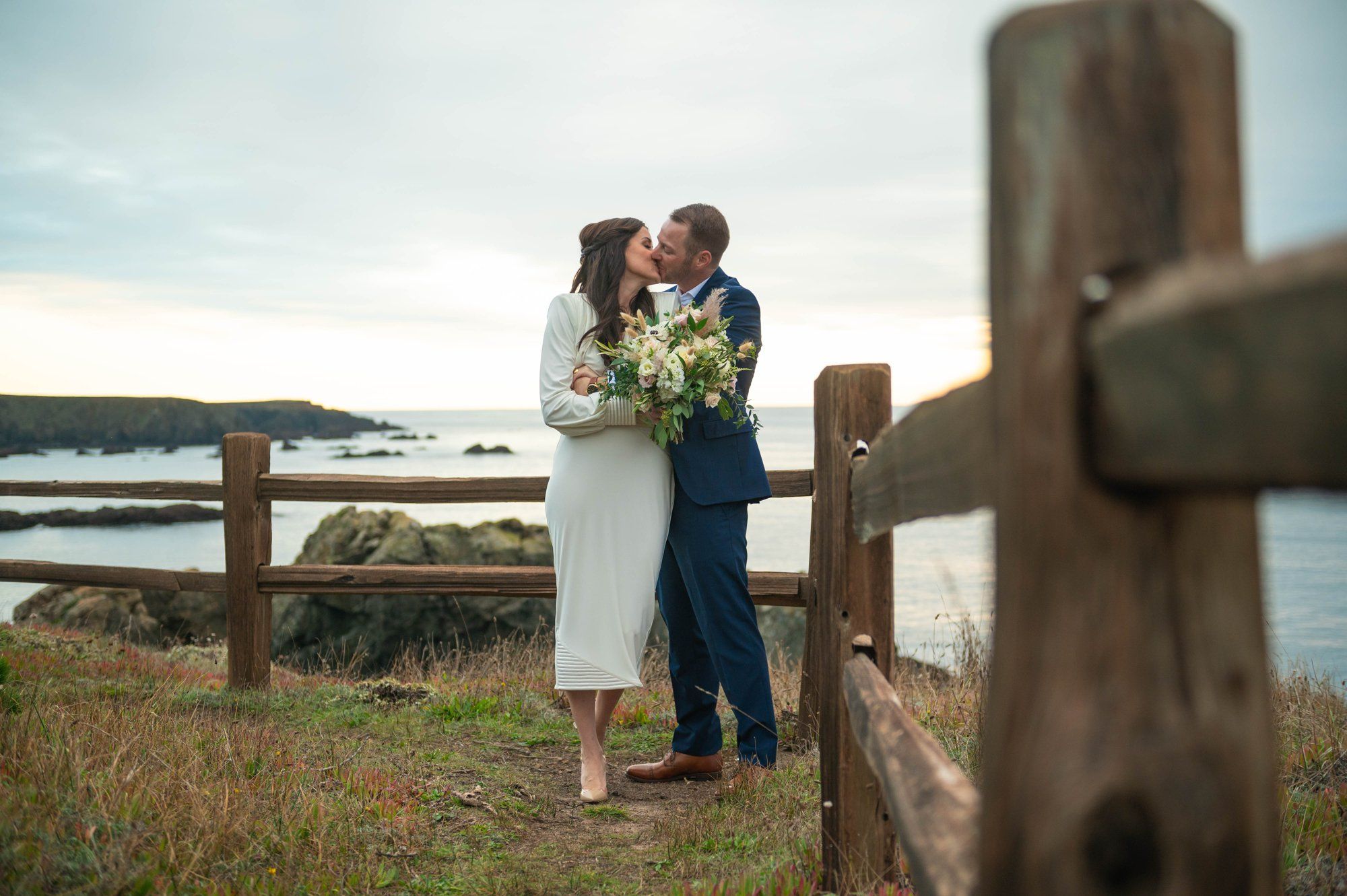oceanfront resort micro wedding at Heritage House, Portraits Along the Heritage House Bluffs