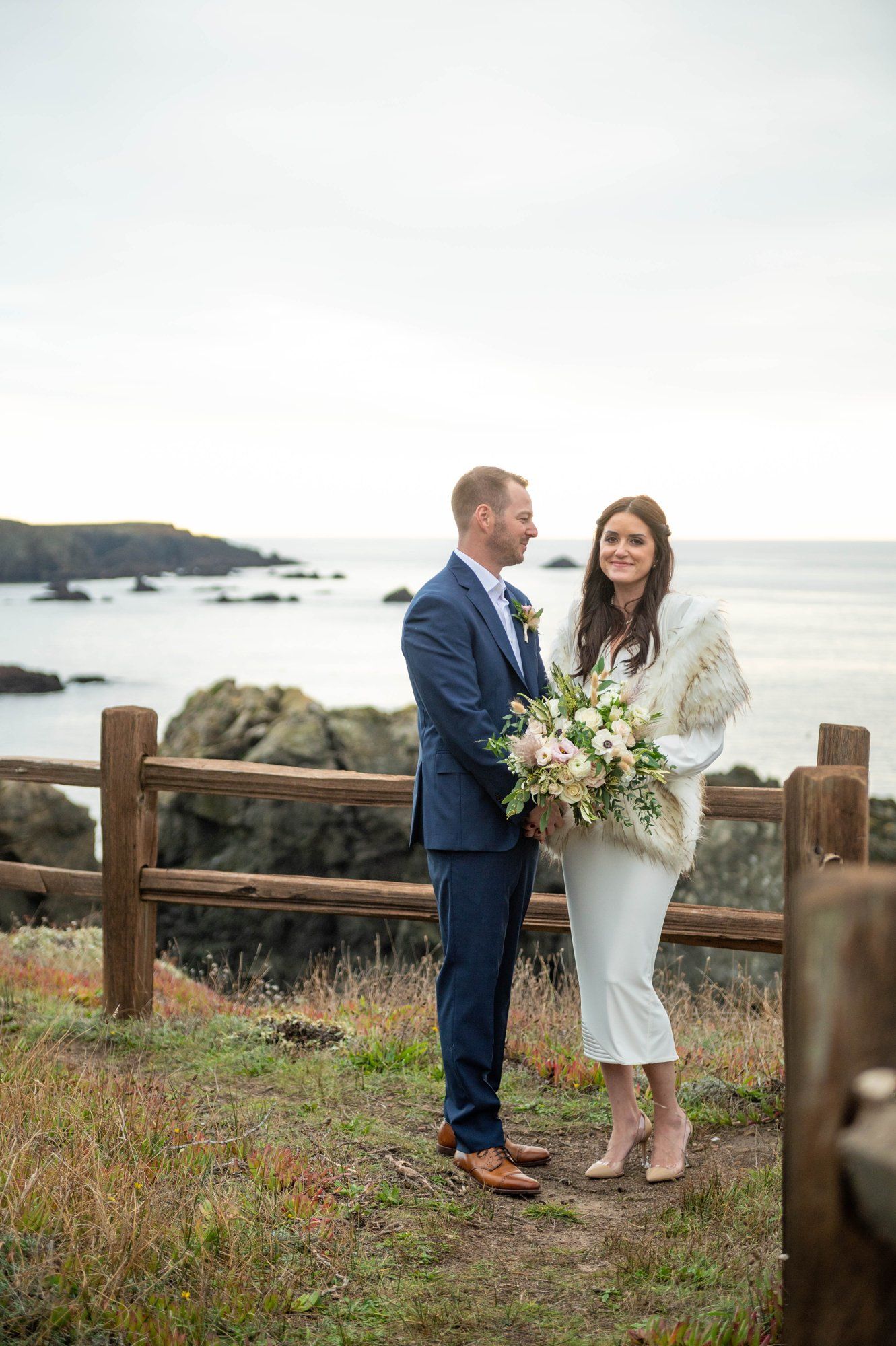 oceanfront resort micro wedding at heritage house, Portraits Along the Heritage House Bluffs