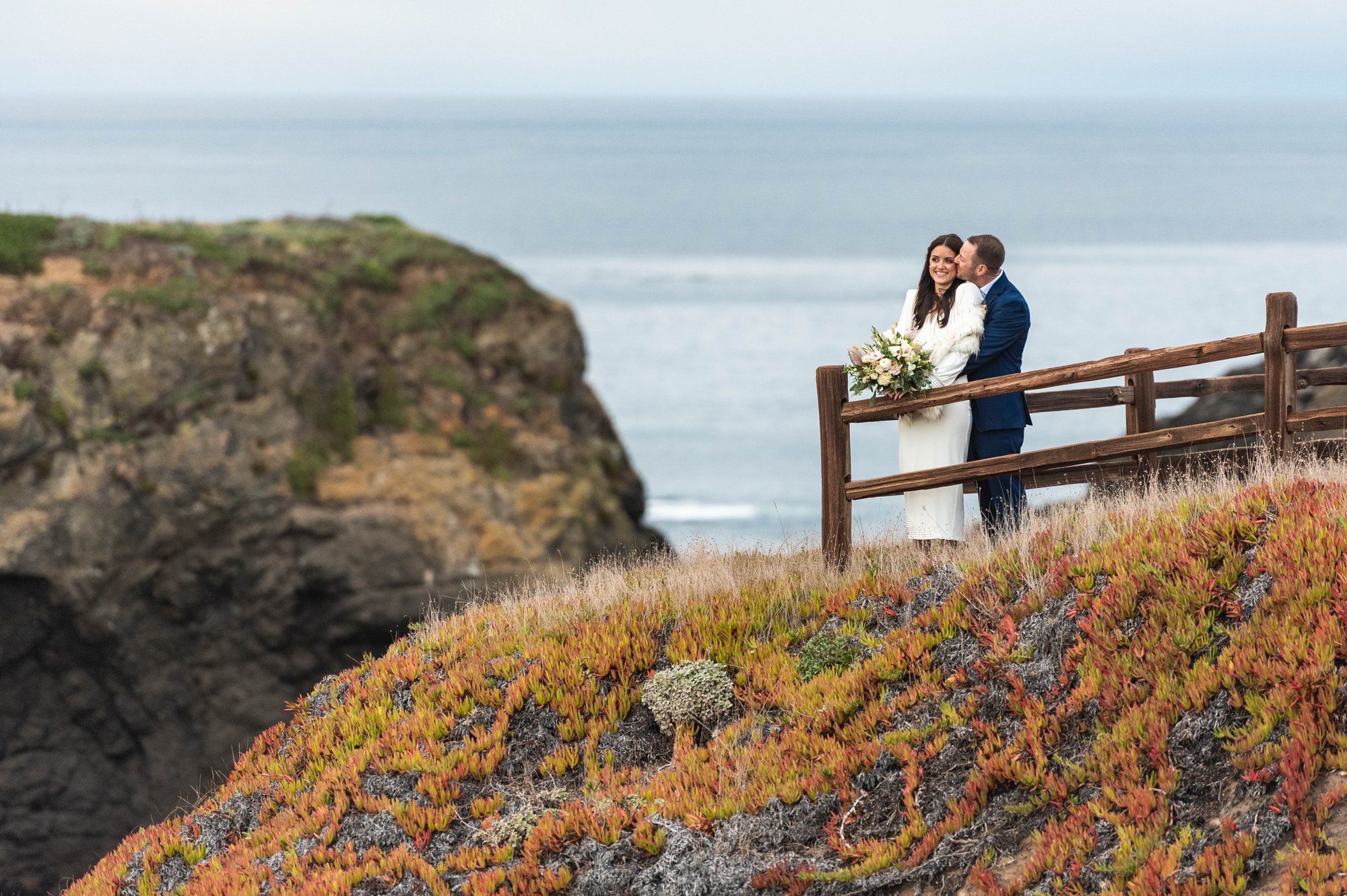 oceanfront resort micro wedding at heritage house, Portraits Along the Heritage House Bluffs
