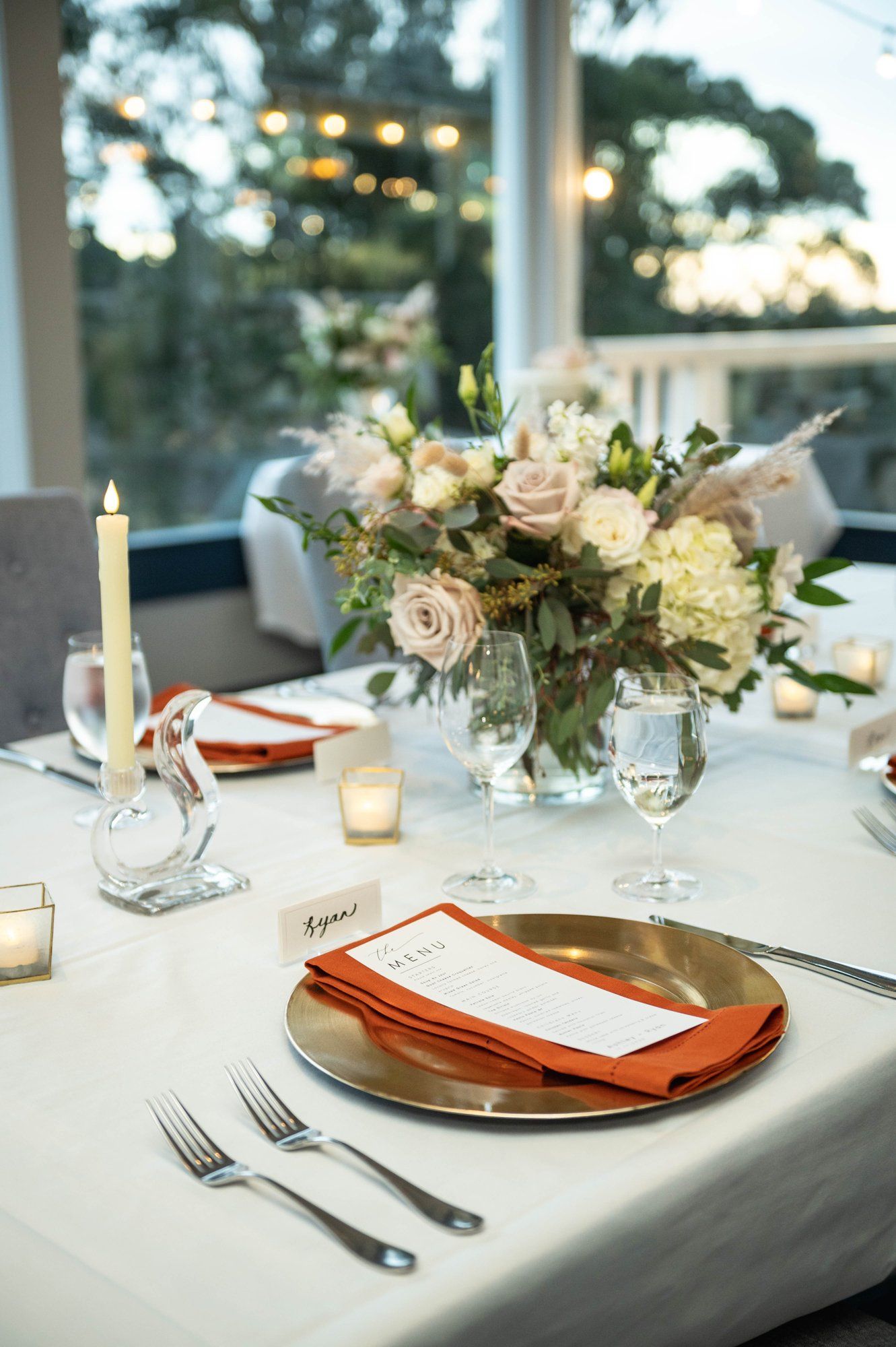 oceanfront resort micro wedding at heritage house, Dinner, Cake, and the First Dance