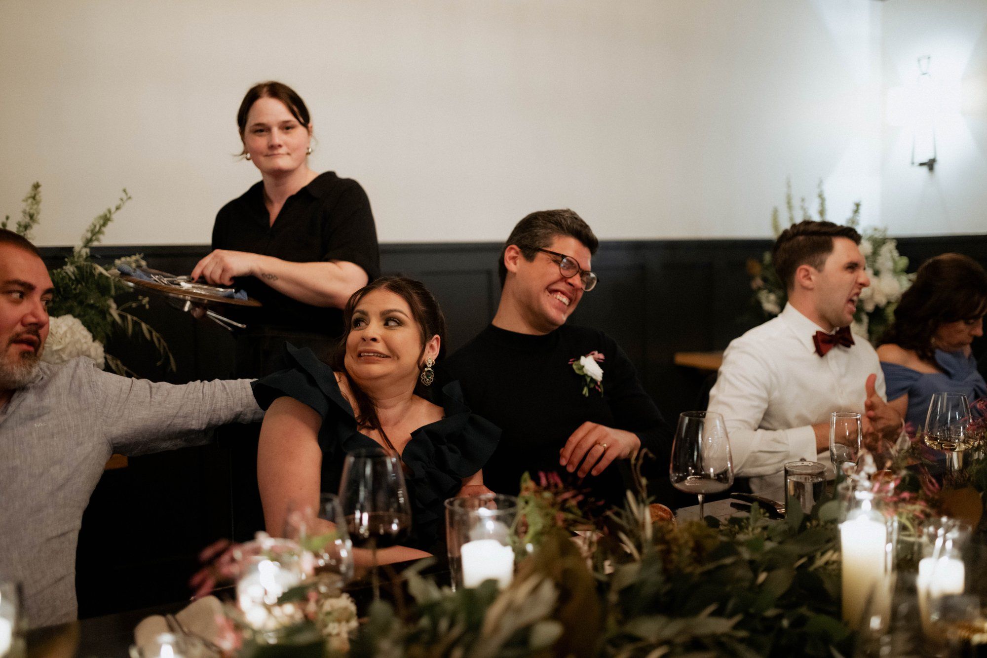 same-sex micro wedding in the russian river valley, Dinner, Toasts, and Lucky Devils Band