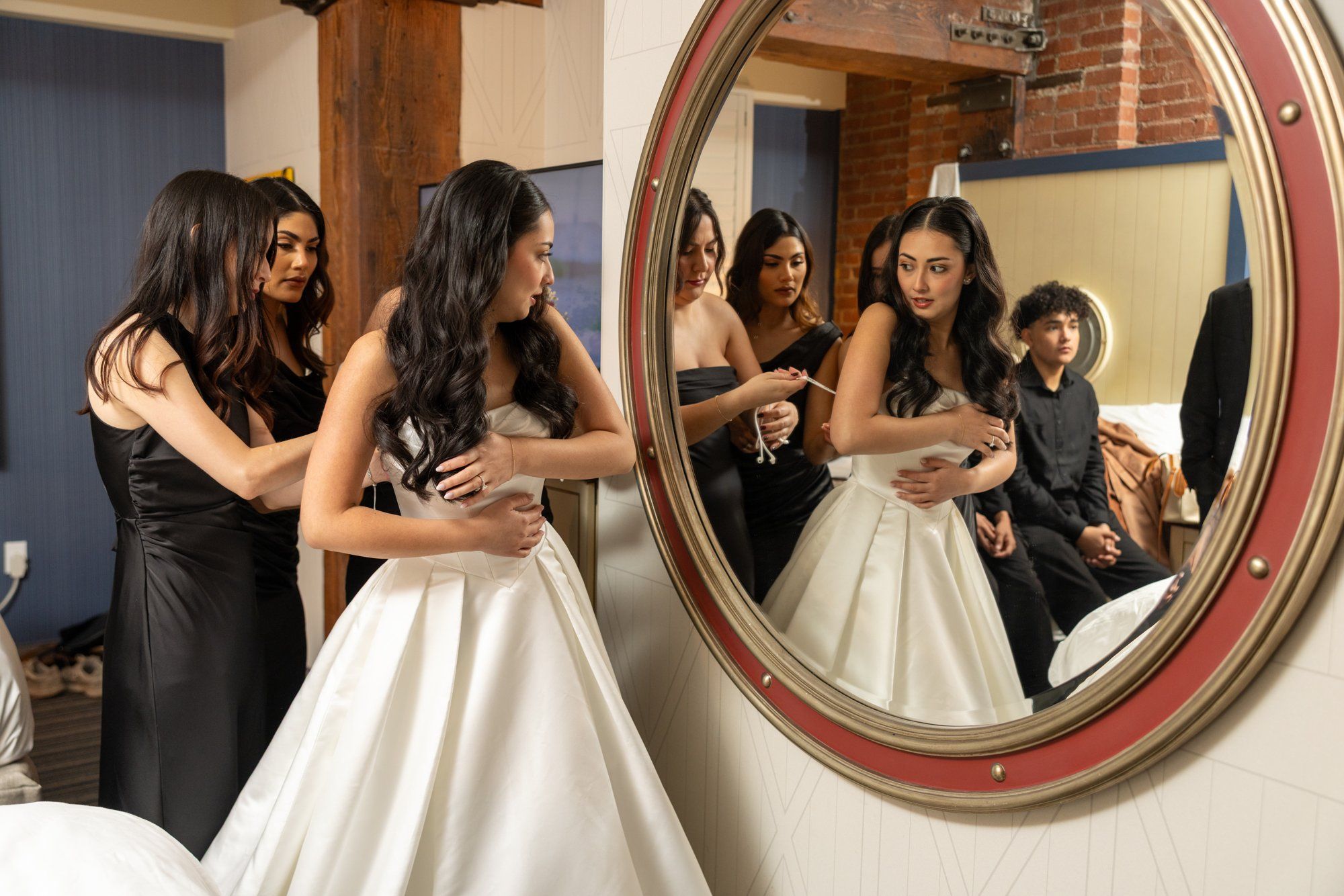 fall city hall micro wedding, Getting Ready for the Fall City Hall Ceremony