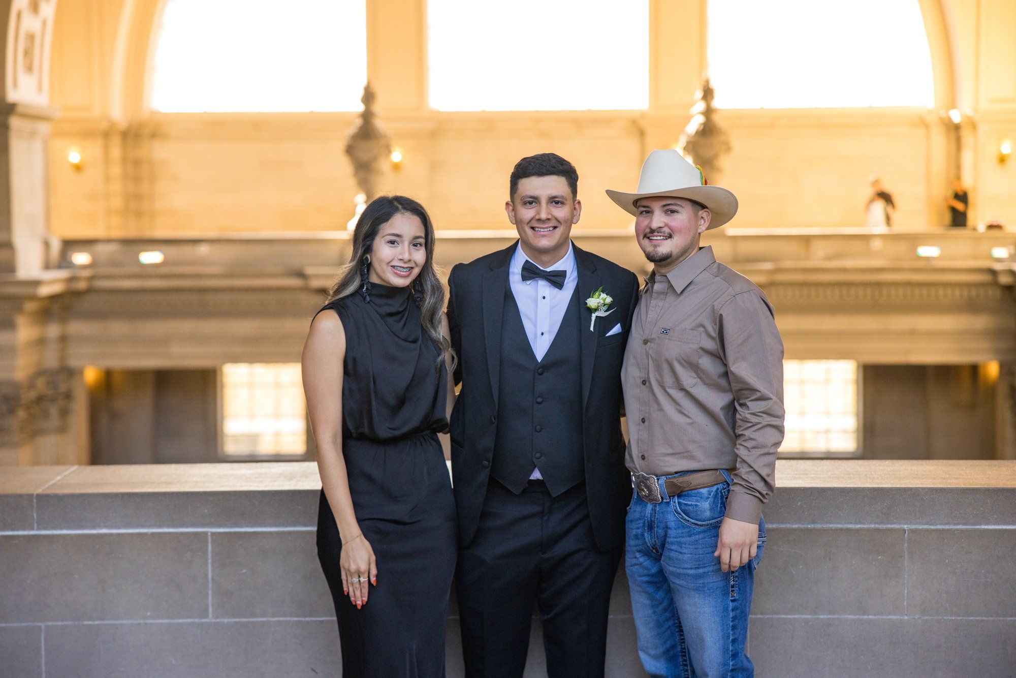 fall city hall micro wedding, Portraits Through the Autumn City Hall Wedding Halls