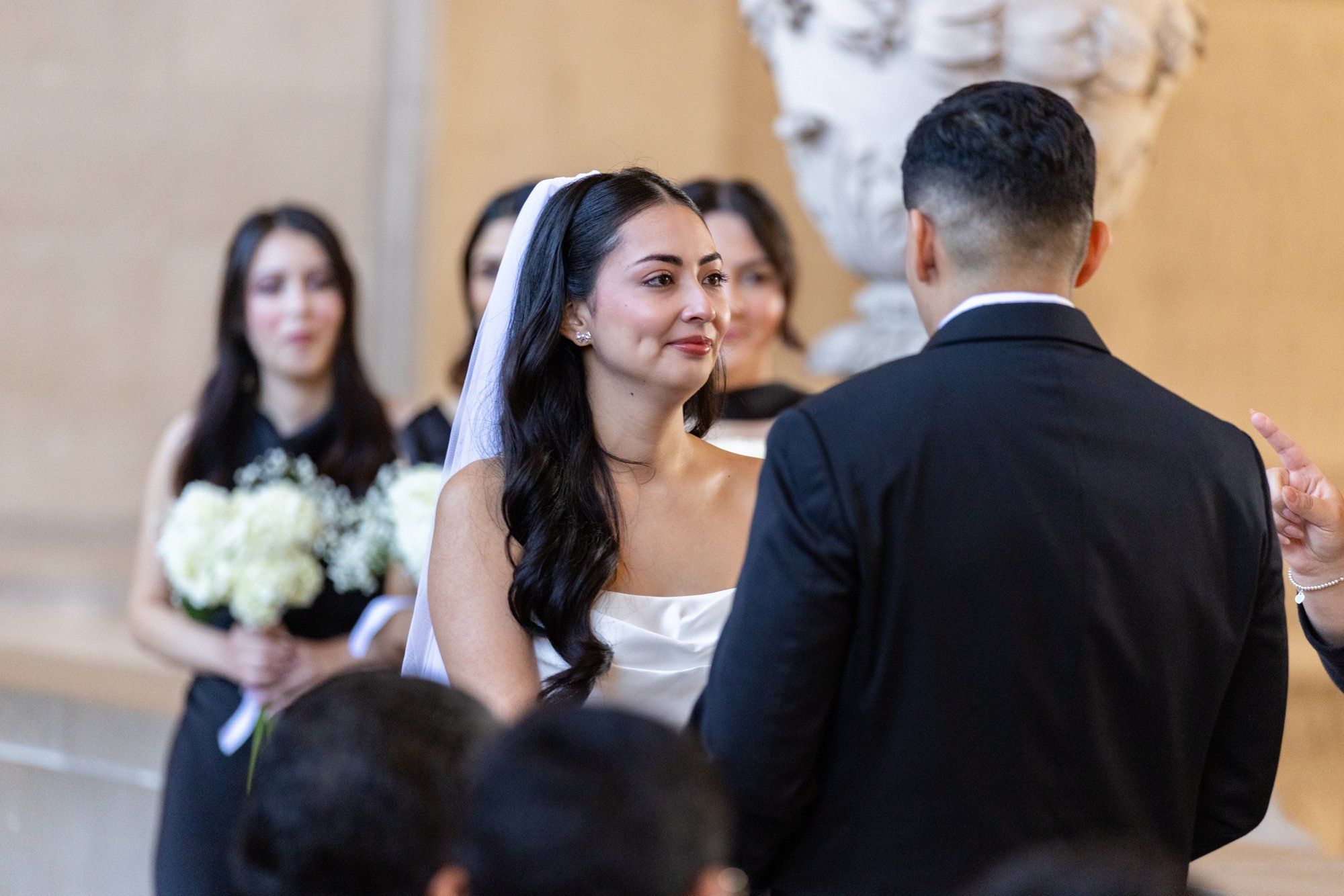 fall city hall micro wedding, The Grand Staircase at the SF City Hall Ceremony