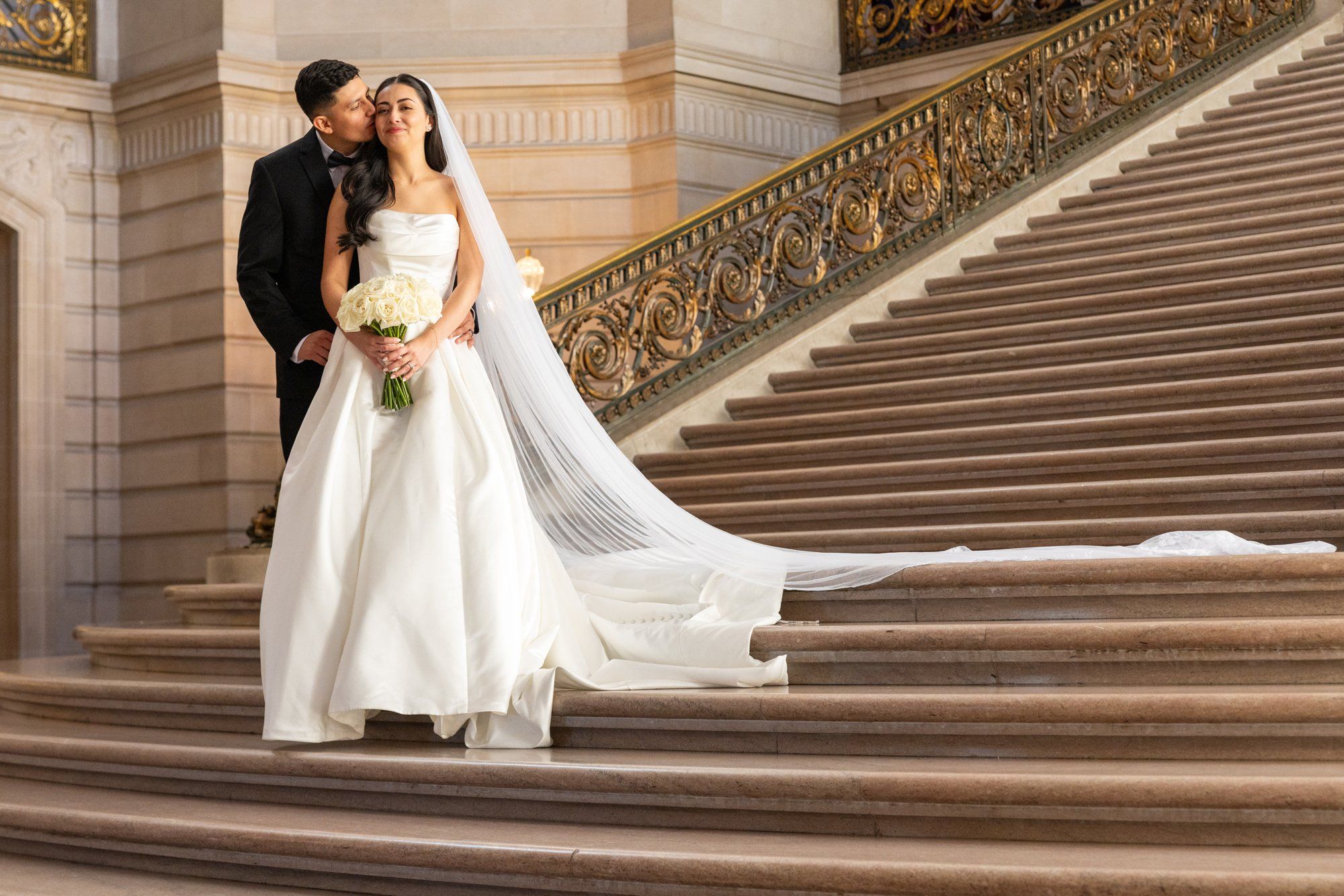 fall city hall micro wedding, Portraits Through the Autumn City Hall Wedding Halls