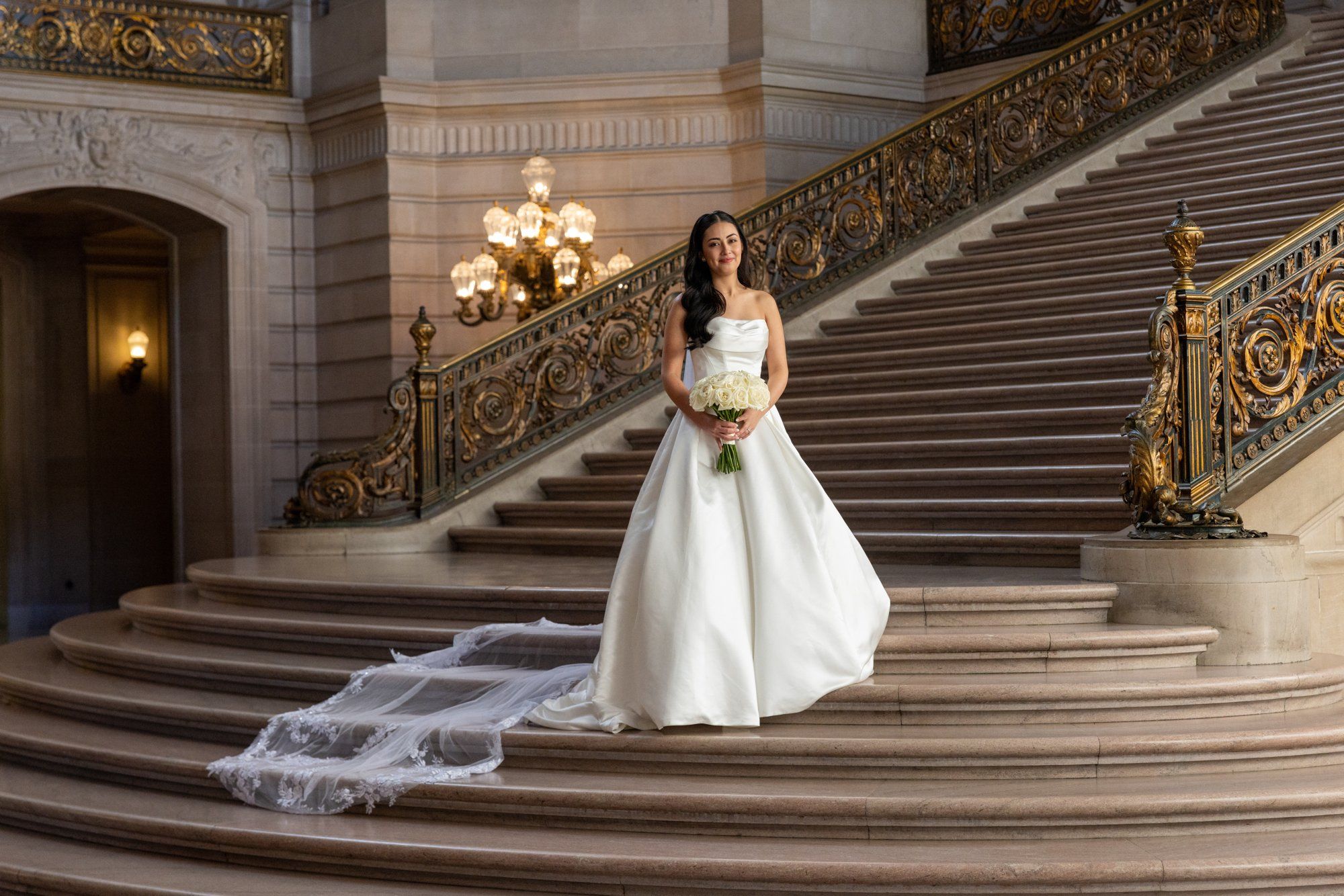 fall city hall micro wedding, Portraits Through the Autumn City Hall Wedding Halls