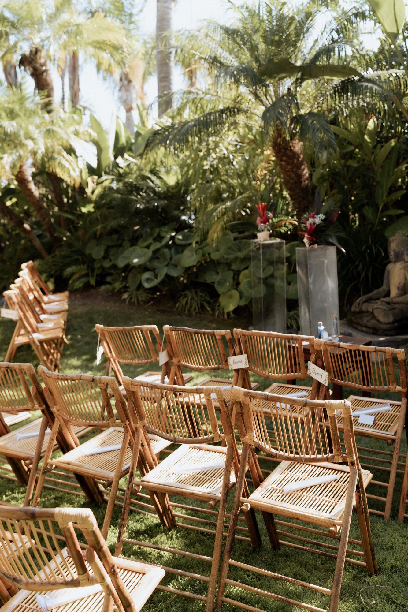 private cliffside residence wedding socal live painter, A Live-Wedding-Painting Ceremony in the Garden