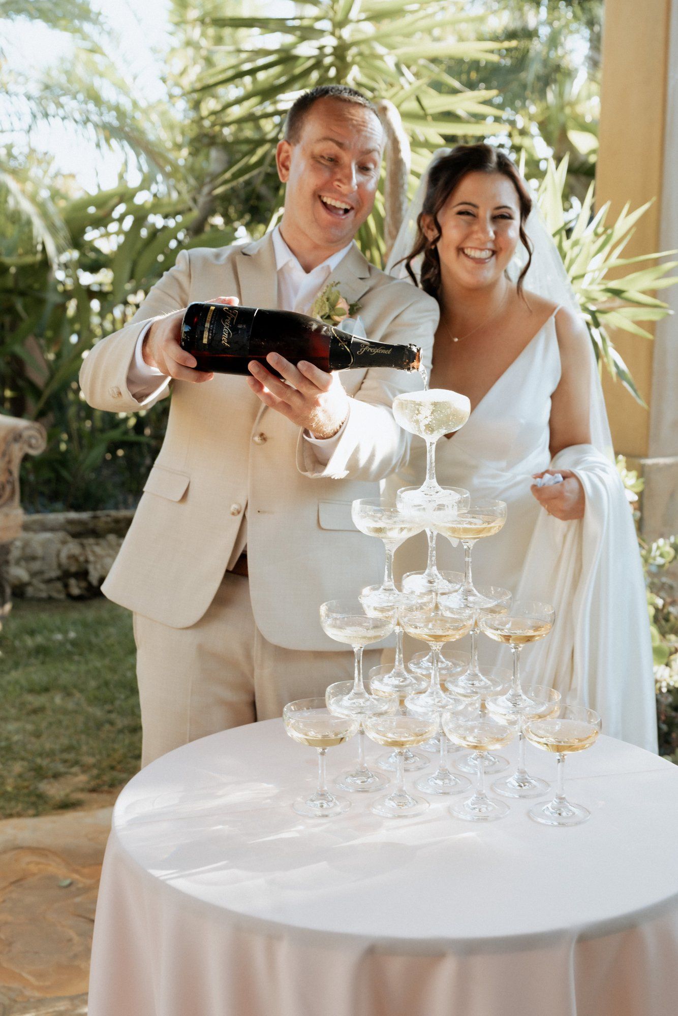 private hillside residence wedding in socal, Portraits Above the Cove and a Champagne Tower
