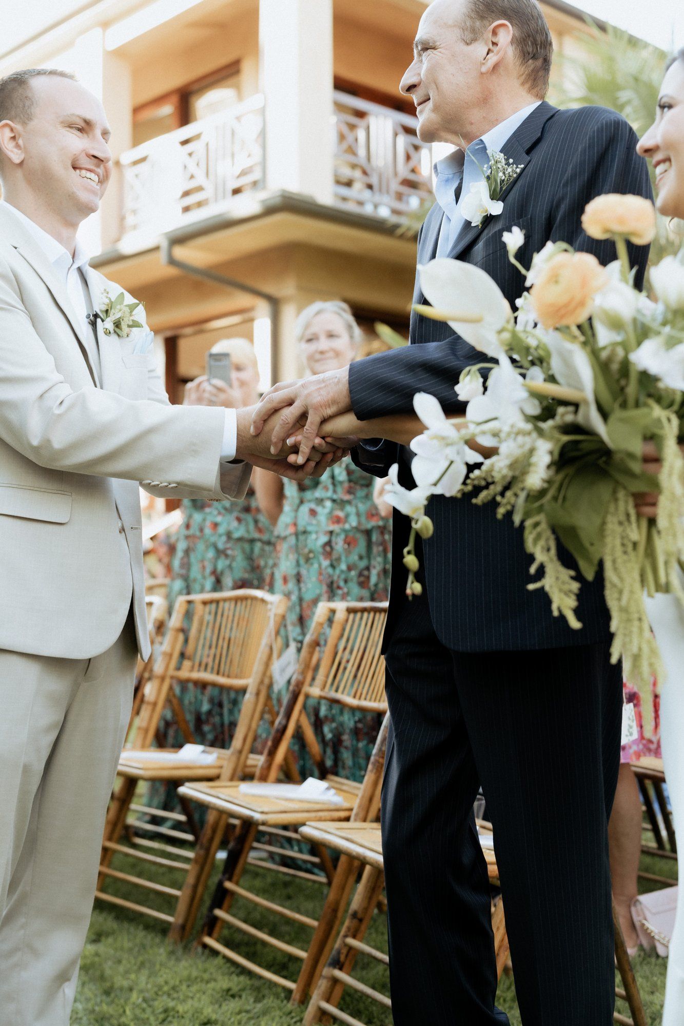 private hillside residence wedding in socal, A Live-Painter Ceremony in the Hillside Garden