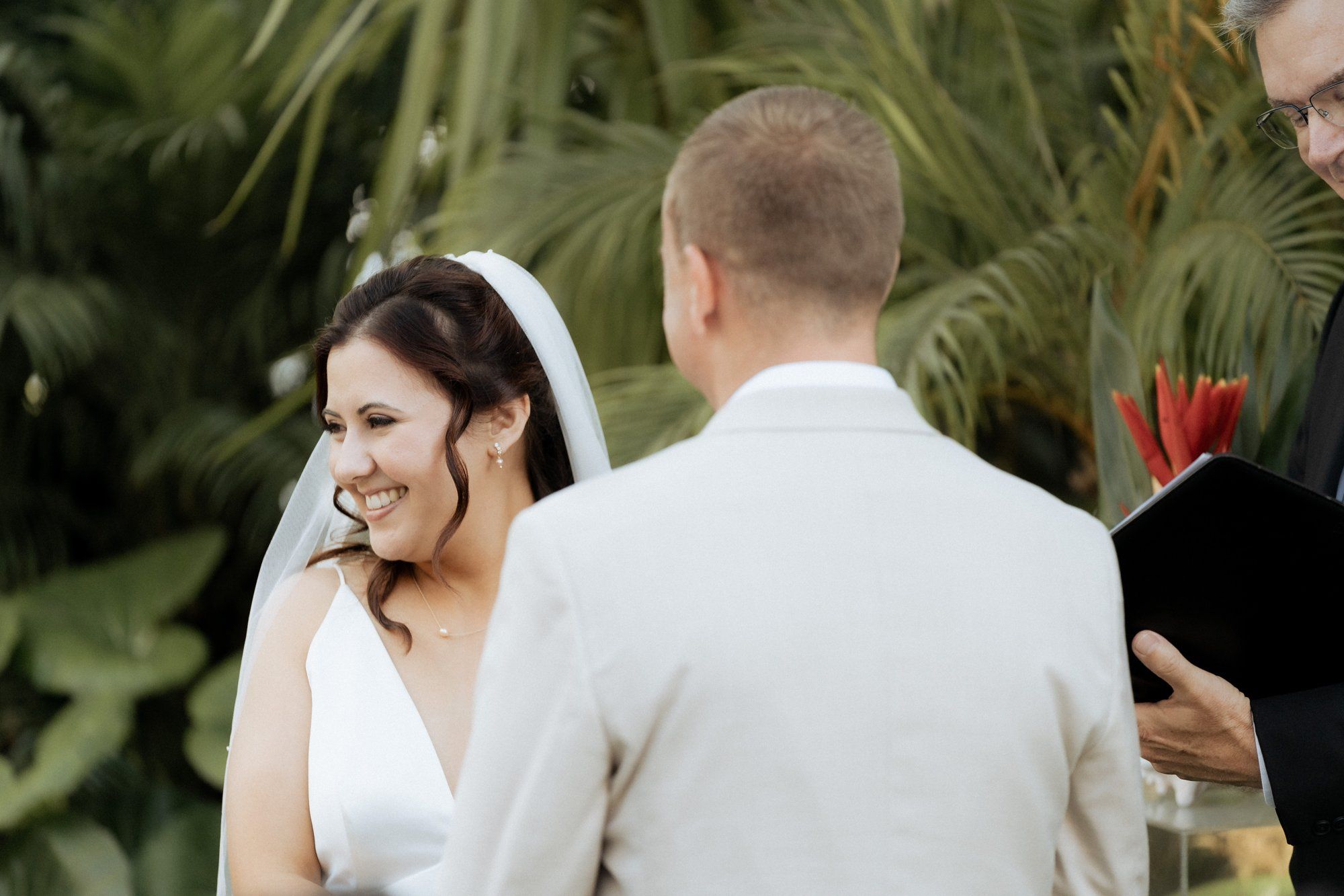 private hillside residence wedding in socal, A Live-Painter Ceremony in the Hillside Garden