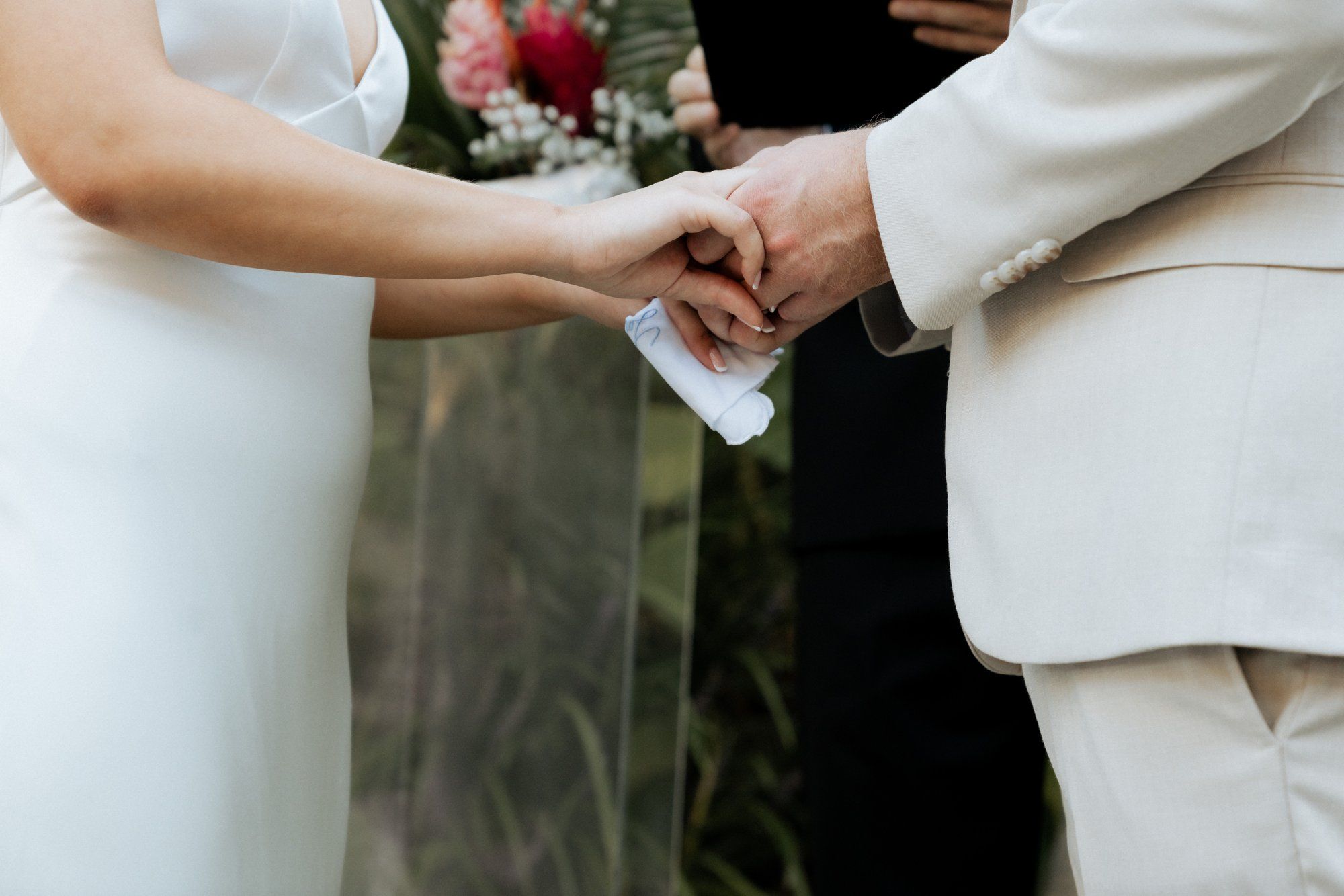 private hillside residence wedding in socal, A Live-Painter Ceremony in the Hillside Garden