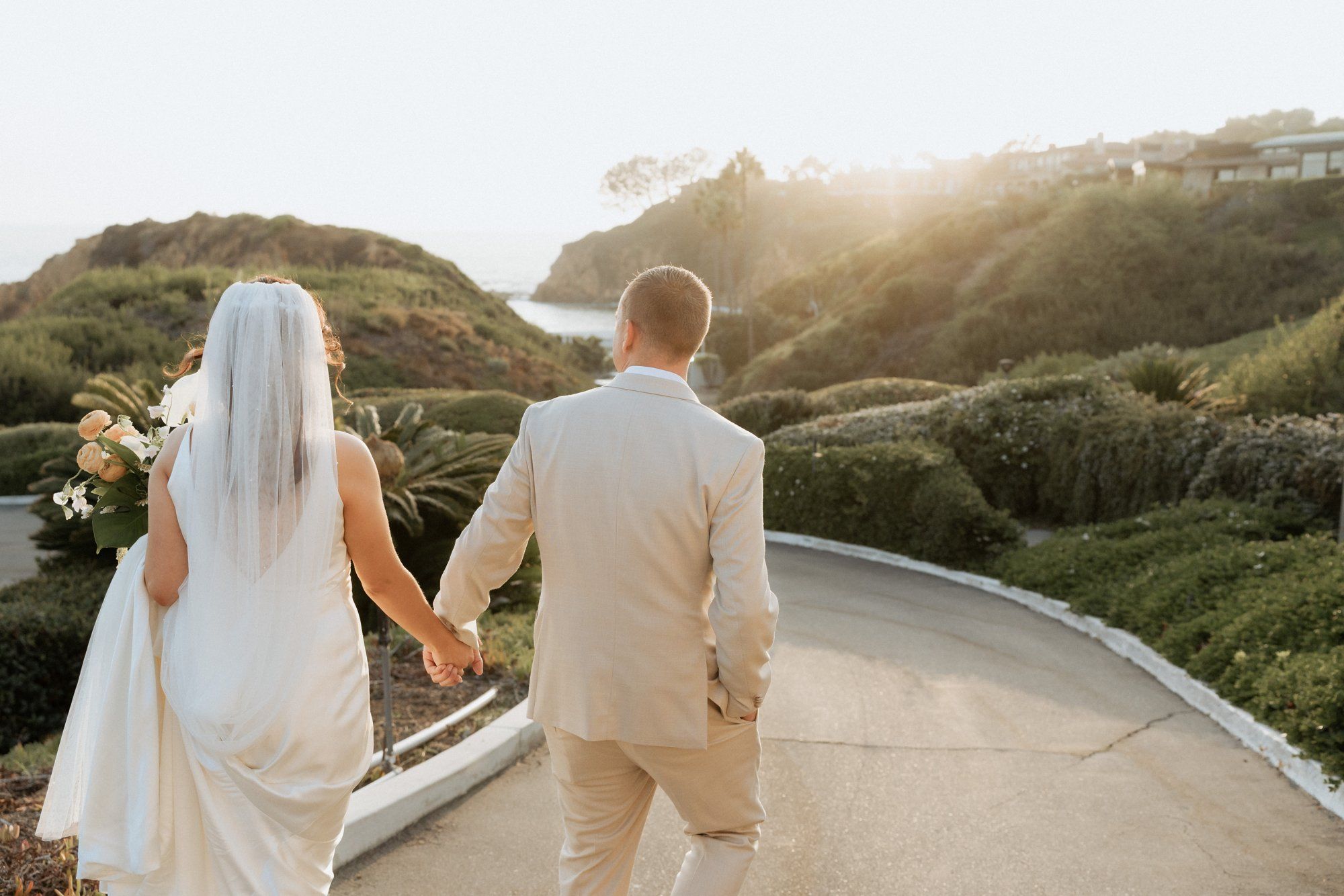 private hillside residence wedding in socal, Portraits Above the Cove and a Champagne Tower