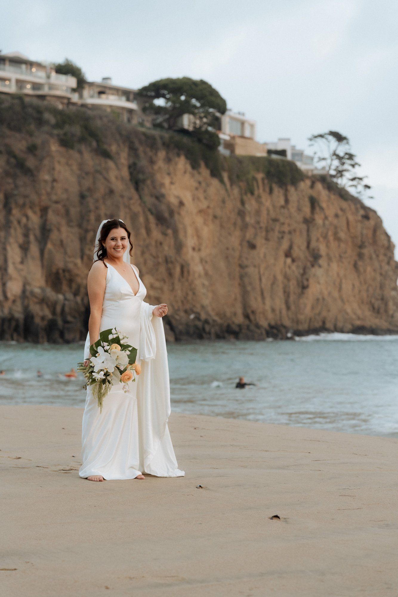 private hillside residence wedding in socal, Portraits Above the Cove and a Champagne Tower