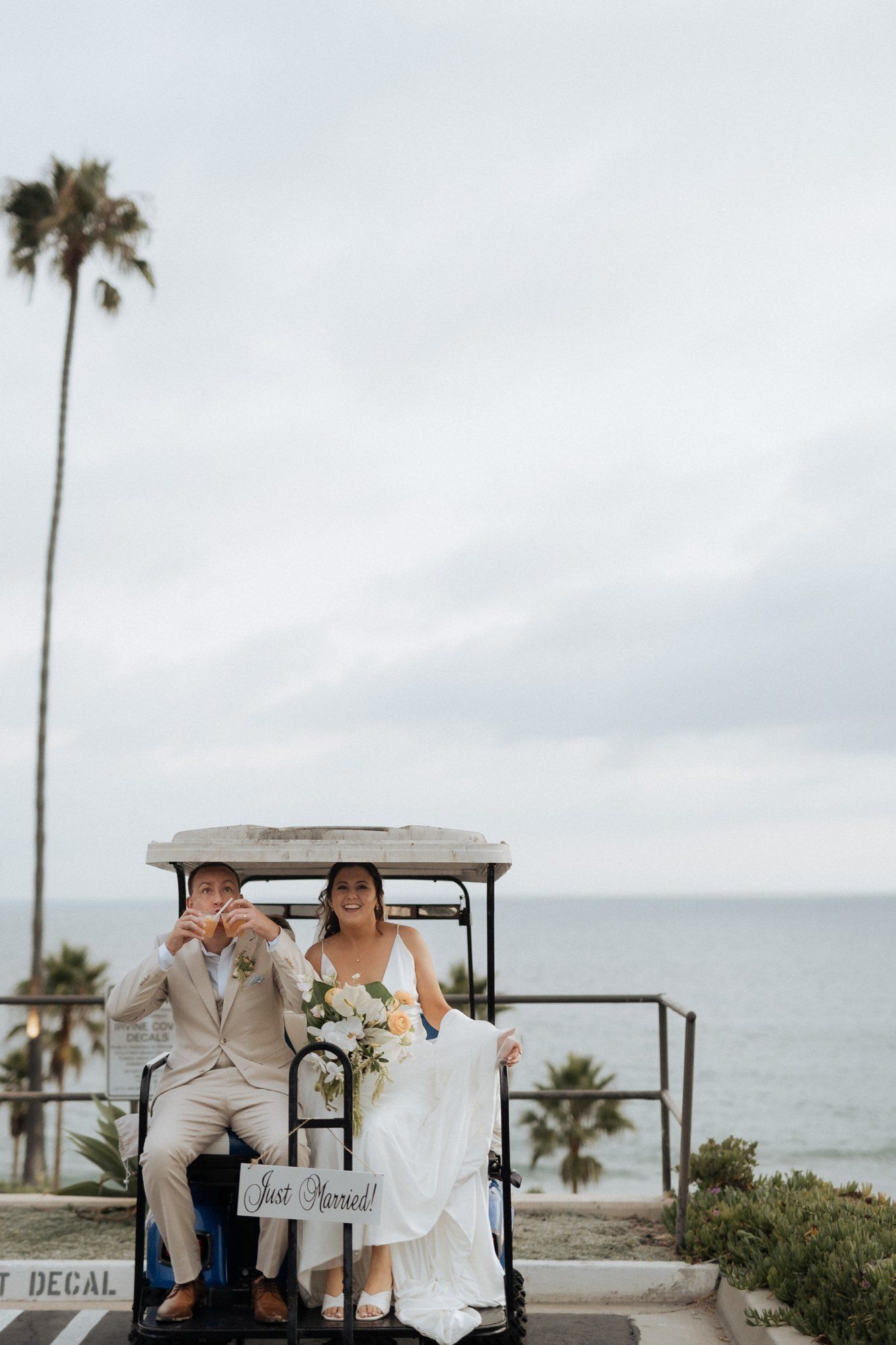 private hillside residence wedding in socal, Portraits Above the Cove and a Champagne Tower