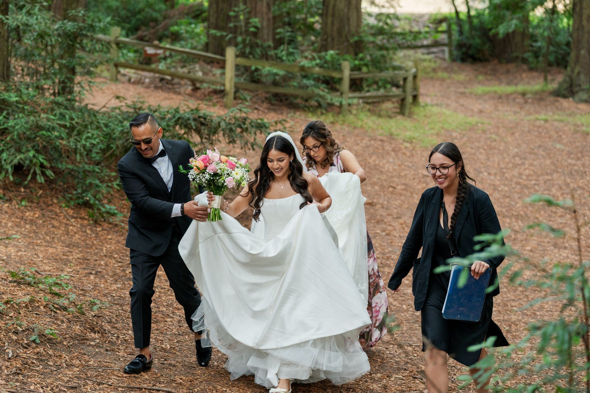 redwoods park ceremony + sf waterfront steak dinner, Portraits Among the Tall Trees
