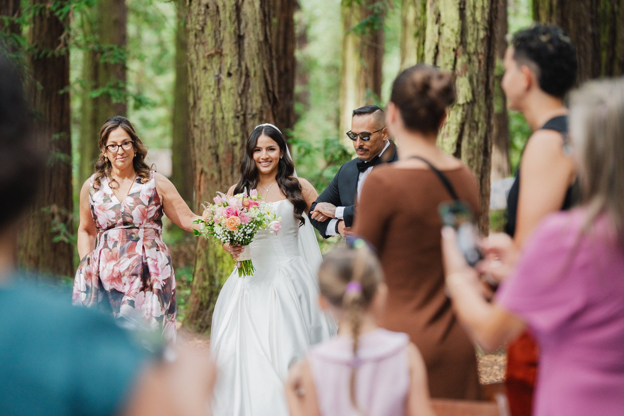 redwoods park ceremony + sf waterfront steak dinner, Vows Under the Redwoods at Roberts Regional Park