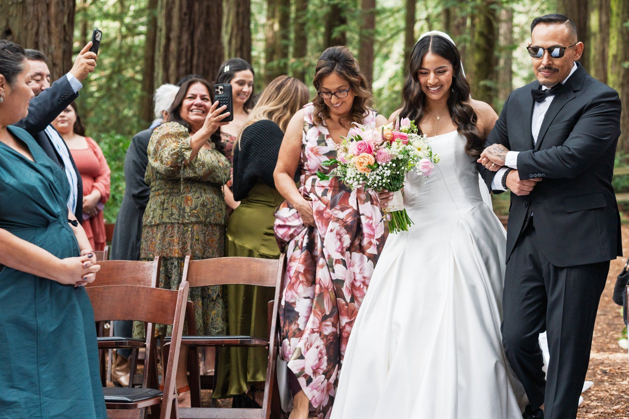 redwoods park ceremony + sf waterfront steak dinner, Vows Under the Redwoods at Roberts Regional Park