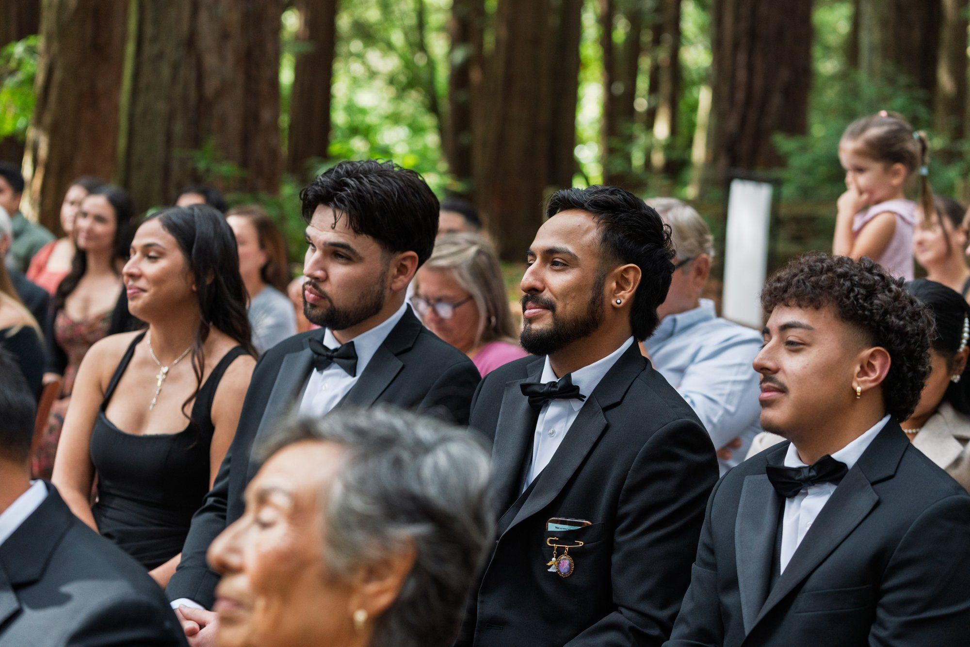 redwoods park ceremony + sf waterfront steak dinner, Vows Under the Redwoods at Roberts Regional Park