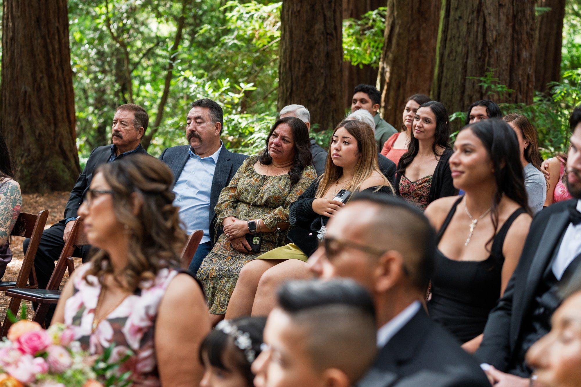 redwoods park ceremony + sf waterfront steak dinner, Vows Under the Redwoods at Roberts Regional Park