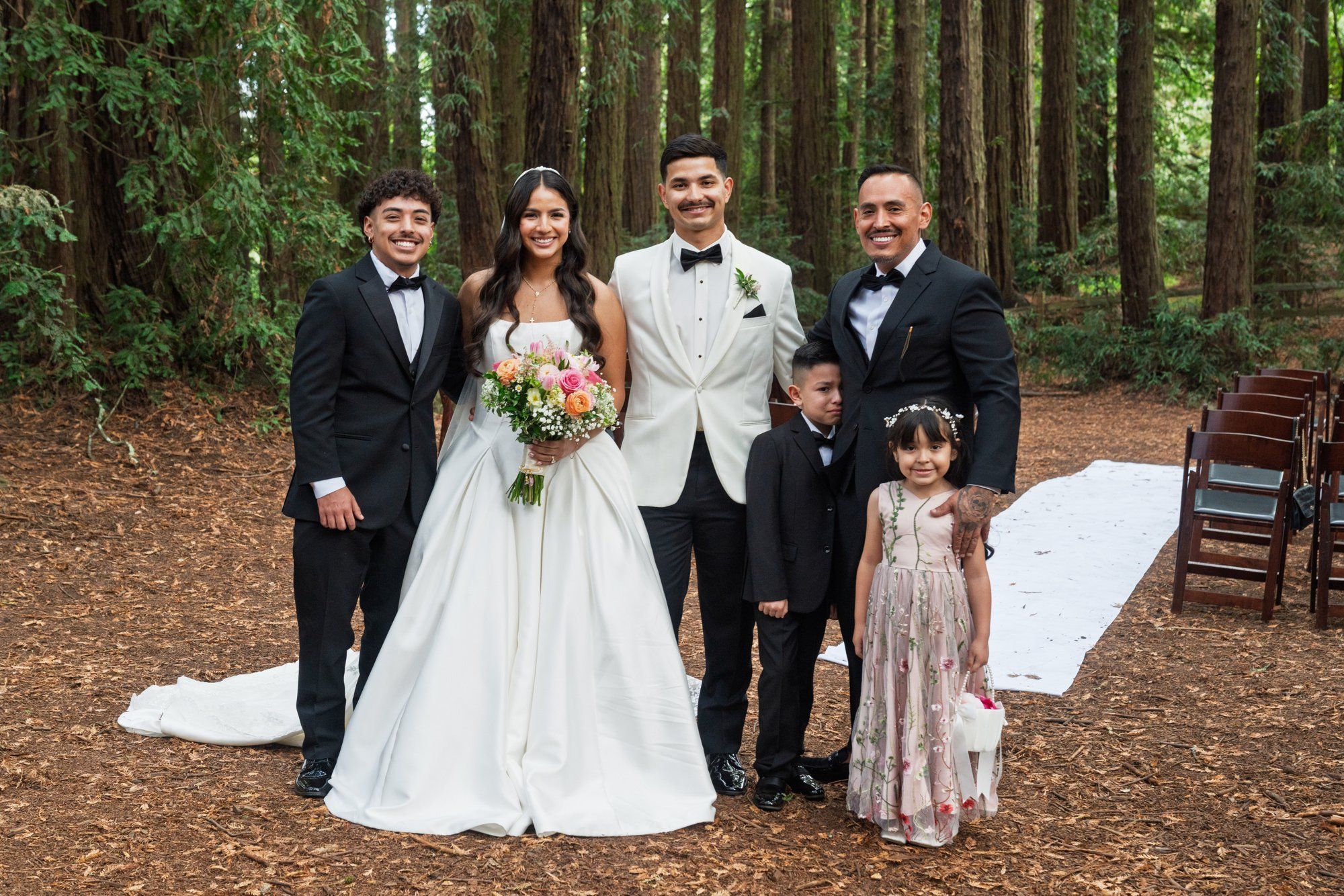 redwoods park ceremony + sf waterfront steak dinner, Vows Under the Redwoods at Roberts Regional Park