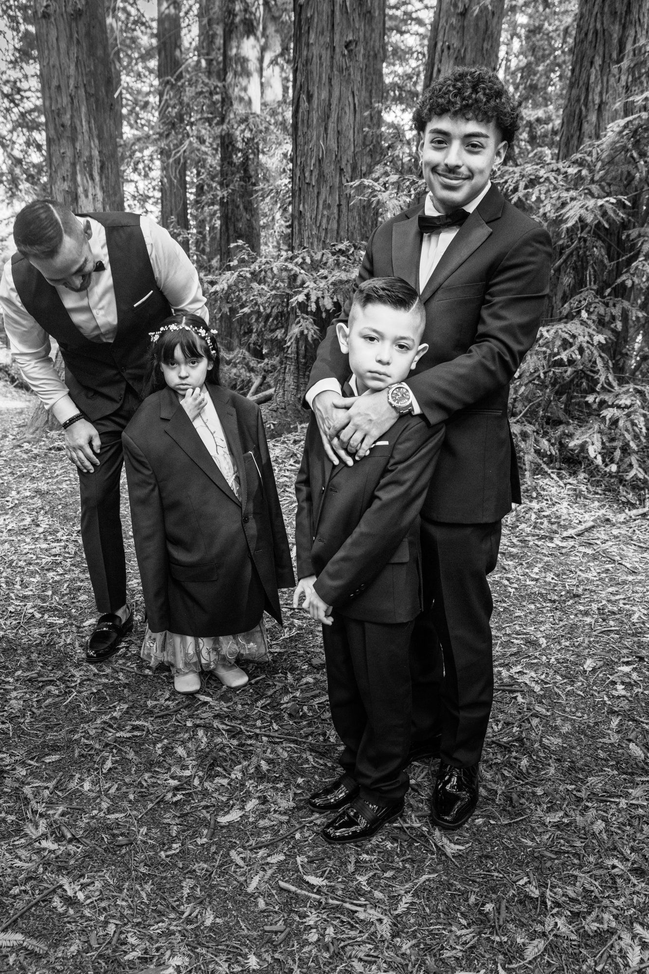 redwoods park ceremony and SF waterfront steak dinner, Portraits Among the Tall Trees