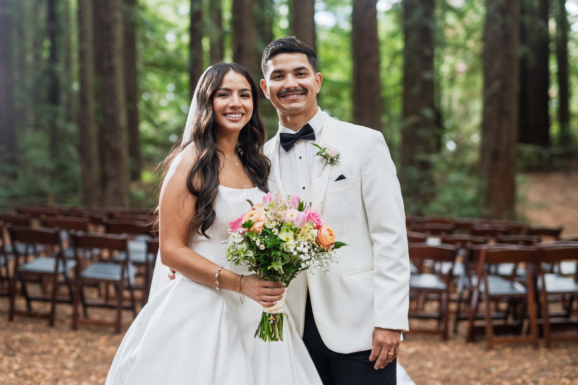 redwoods park ceremony + sf waterfront steak dinner, Vows Under the Redwoods at Roberts Regional Park