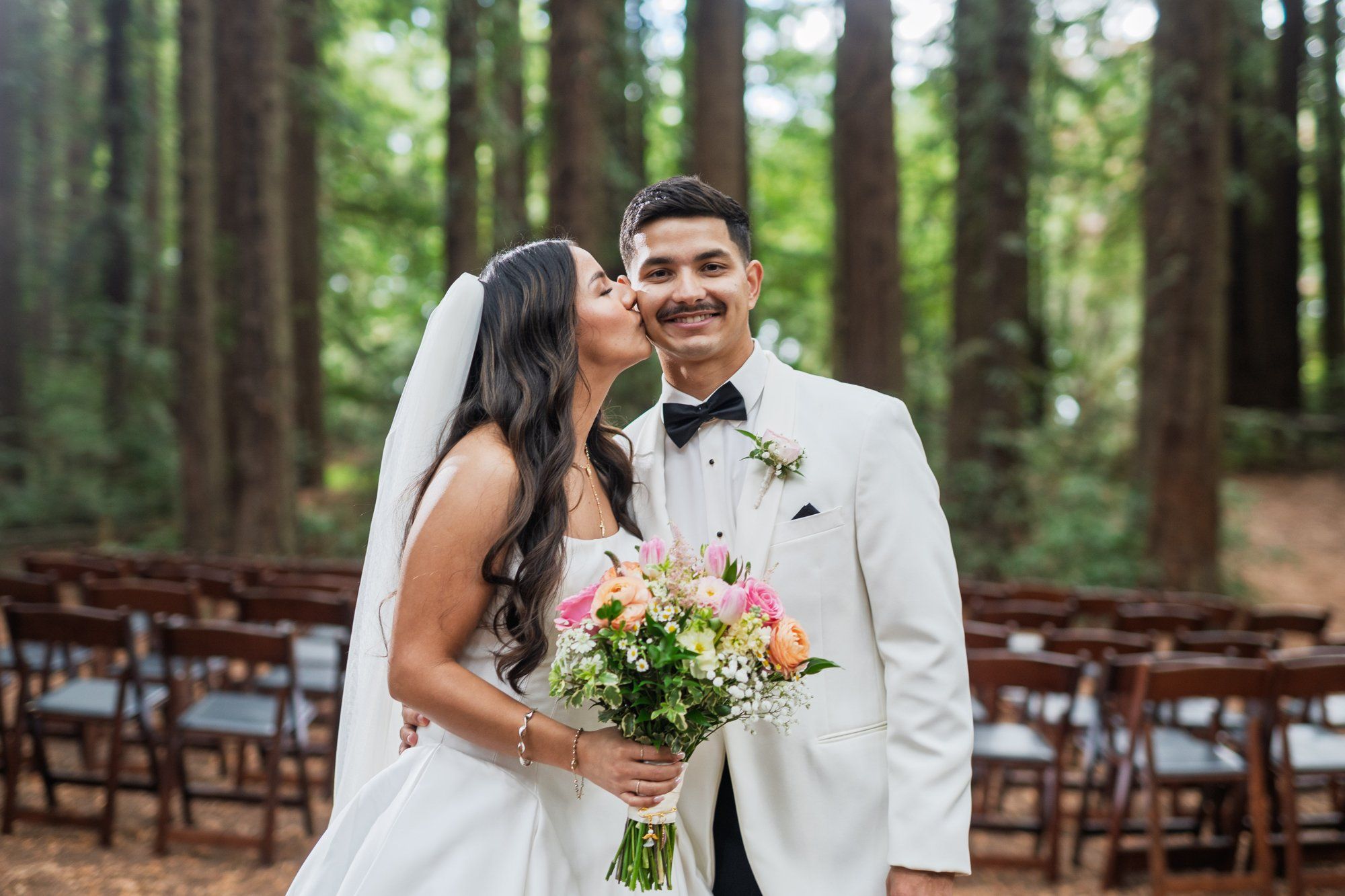 redwoods park ceremony + sf waterfront steak dinner, Vows Under the Redwoods at Roberts Regional Park