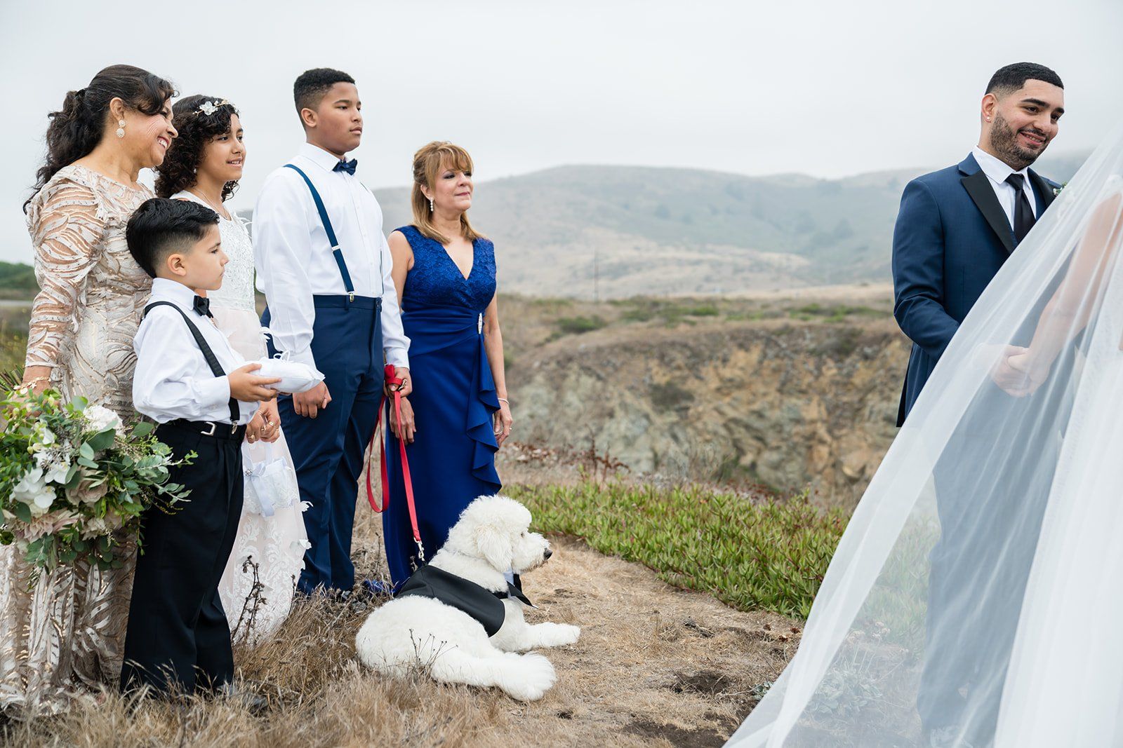 cliffside elopement at duncan's cove, bodega bay, The Ocean-Cliff Ceremony at Duncan's Cove