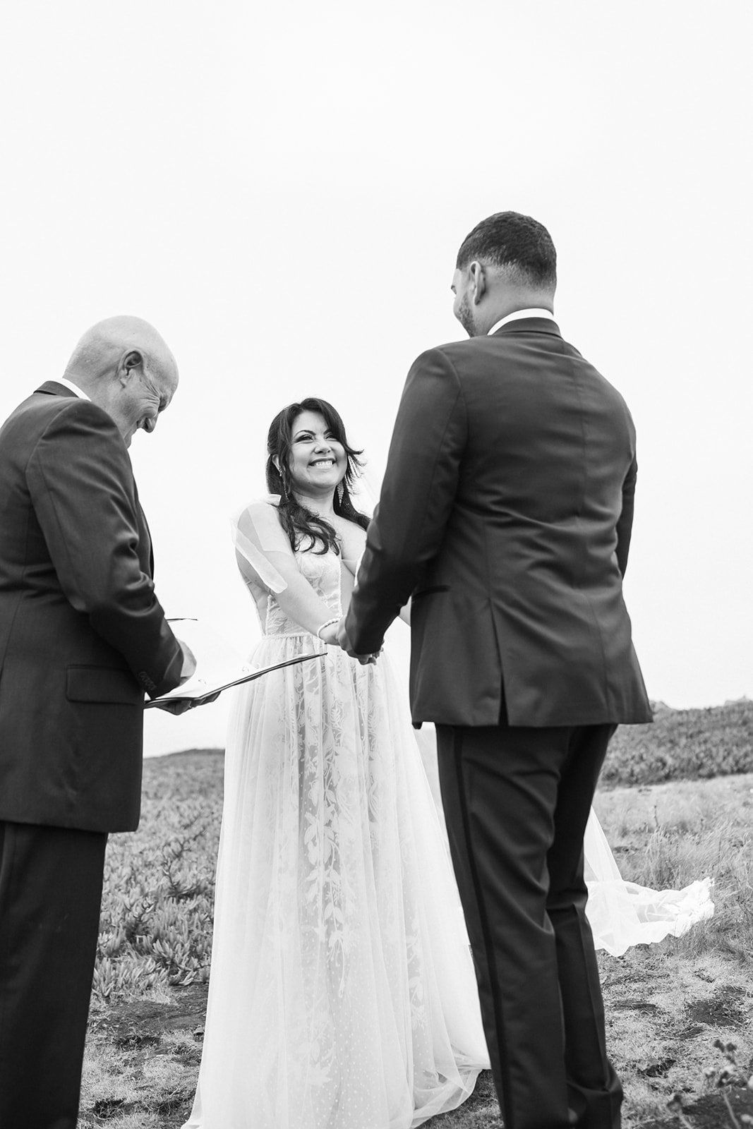 cliffside elopement at duncan's cove, bodega bay, The Ocean-Cliff Ceremony at Duncan's Cove