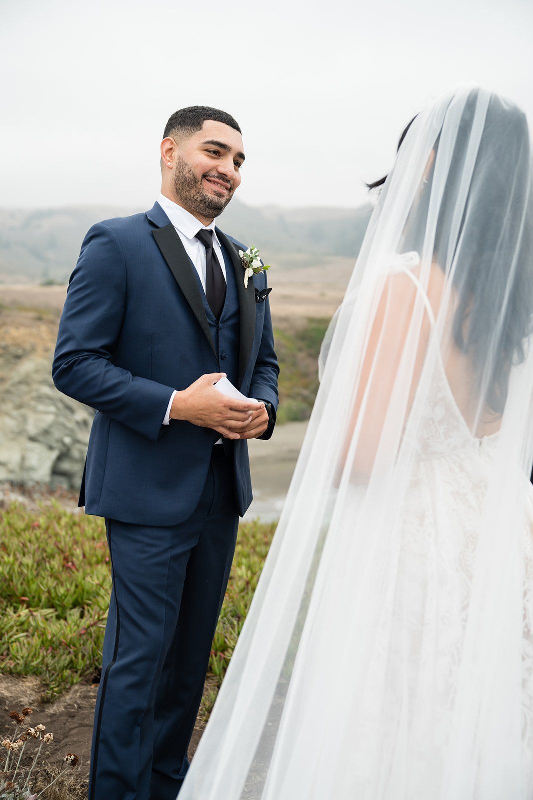 cliffside elopement at duncan's cove, bodega bay, The Ocean-Cliff Ceremony at Duncan's Cove