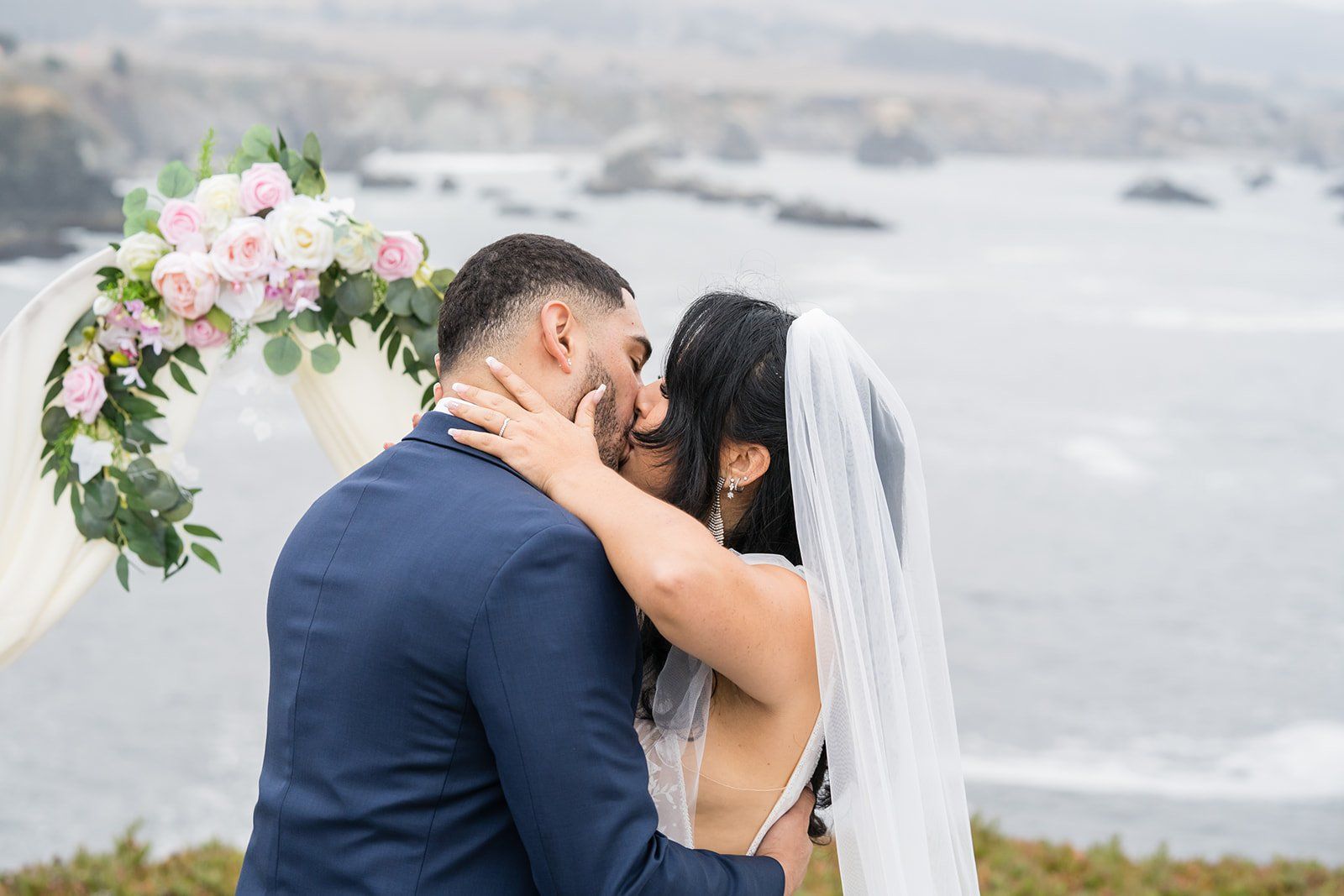 cliffside elopement at duncan's cove, bodega bay, The Ocean-Cliff Ceremony at Duncan's Cove