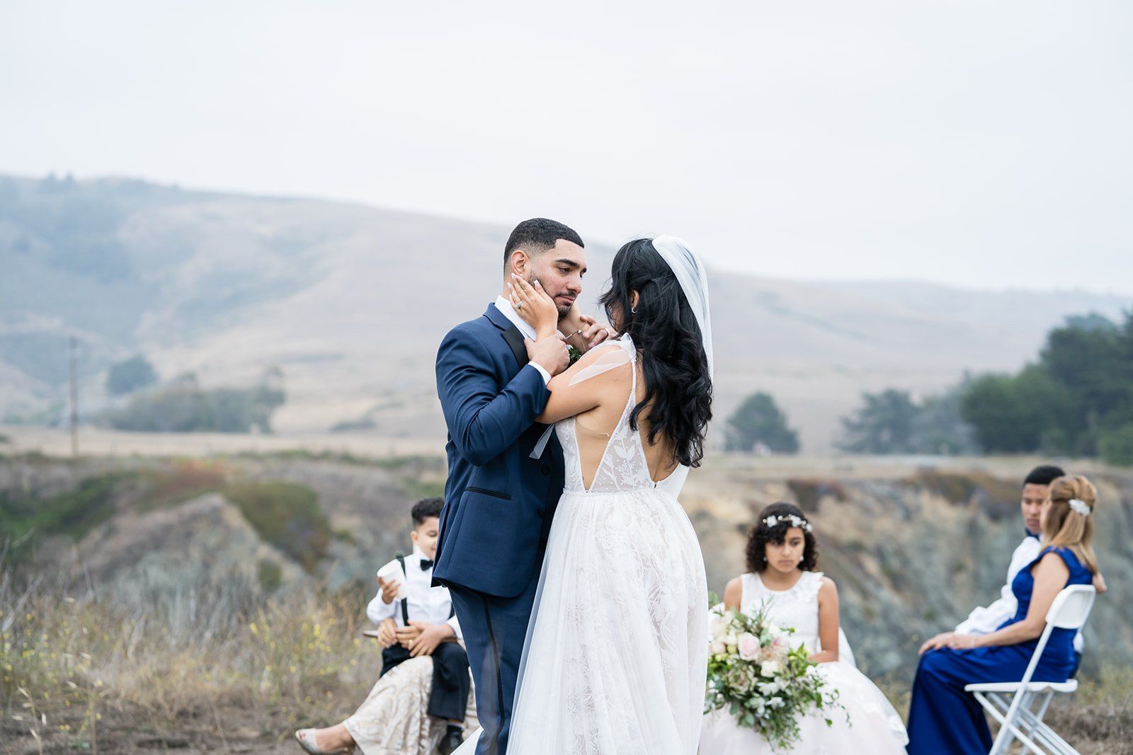 cliffside elopement at duncan's cove, bodega bay, The Ocean-Cliff Ceremony at Duncan's Cove