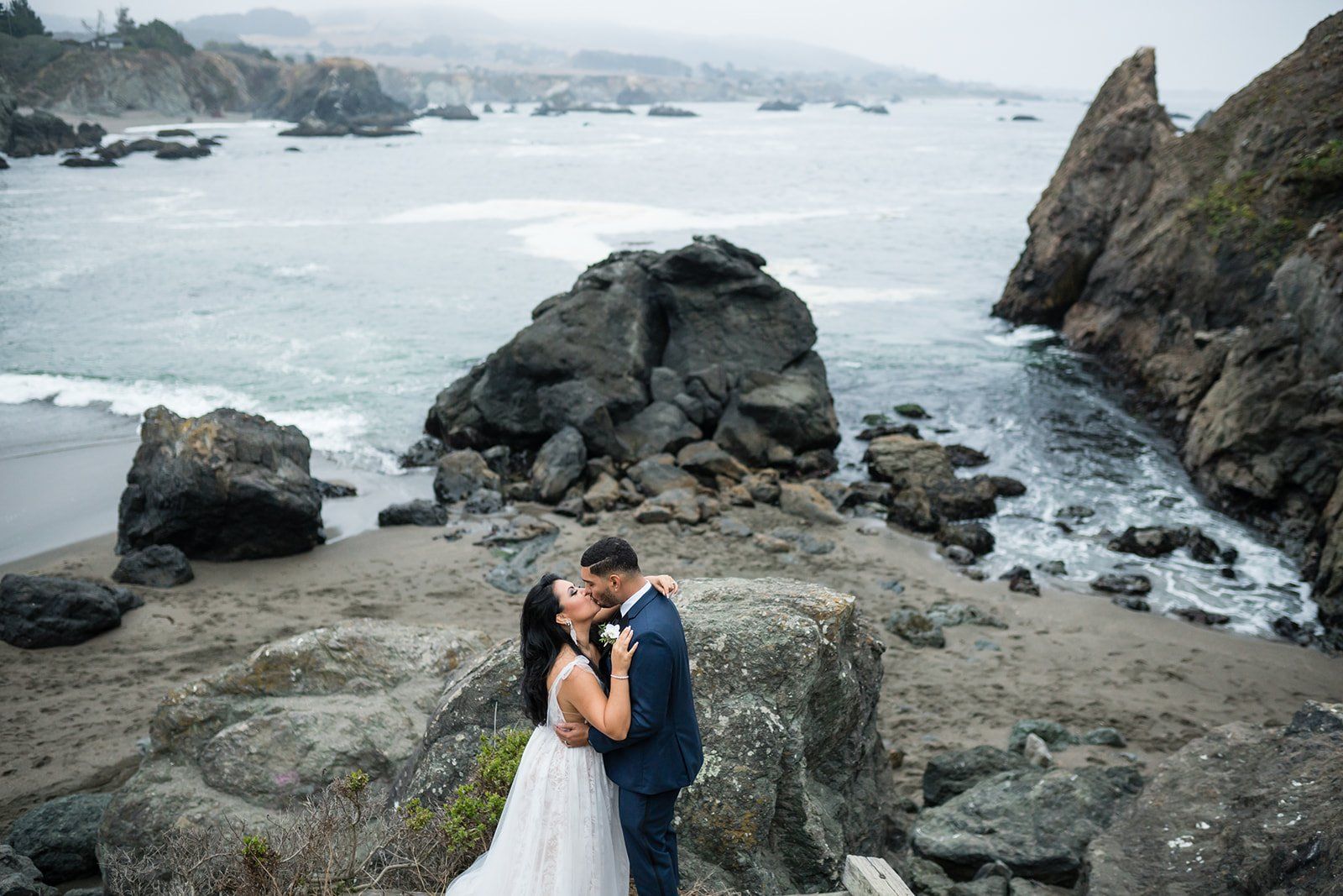cliffside elopement at duncan's cove, bodega bay, Portraits Above the Cove