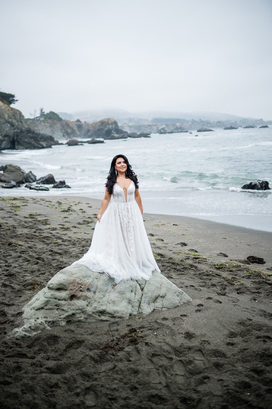 cliffside elopement at duncan's cove, bodega bay, Portraits Above the Cove