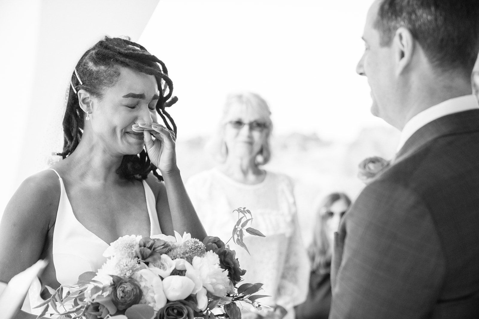 midcentury modern micro wedding at case study house 26, A Midcentury Modern Ceremony on the Balcony