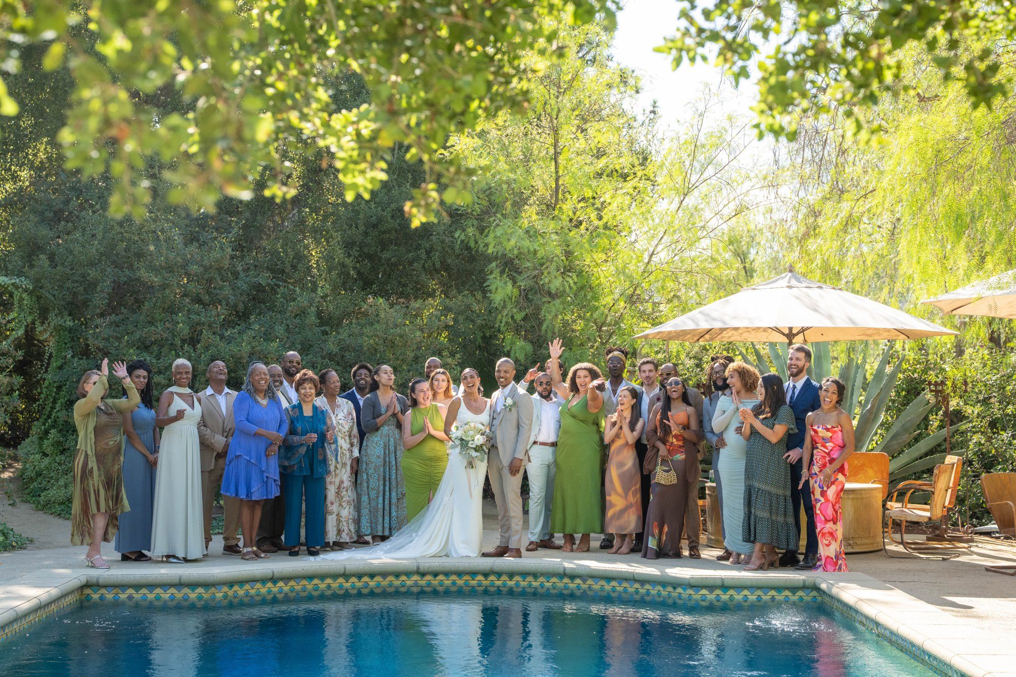 two-venue micro wedding topanga canyon los angeles, Family, Friends & the Two of Them